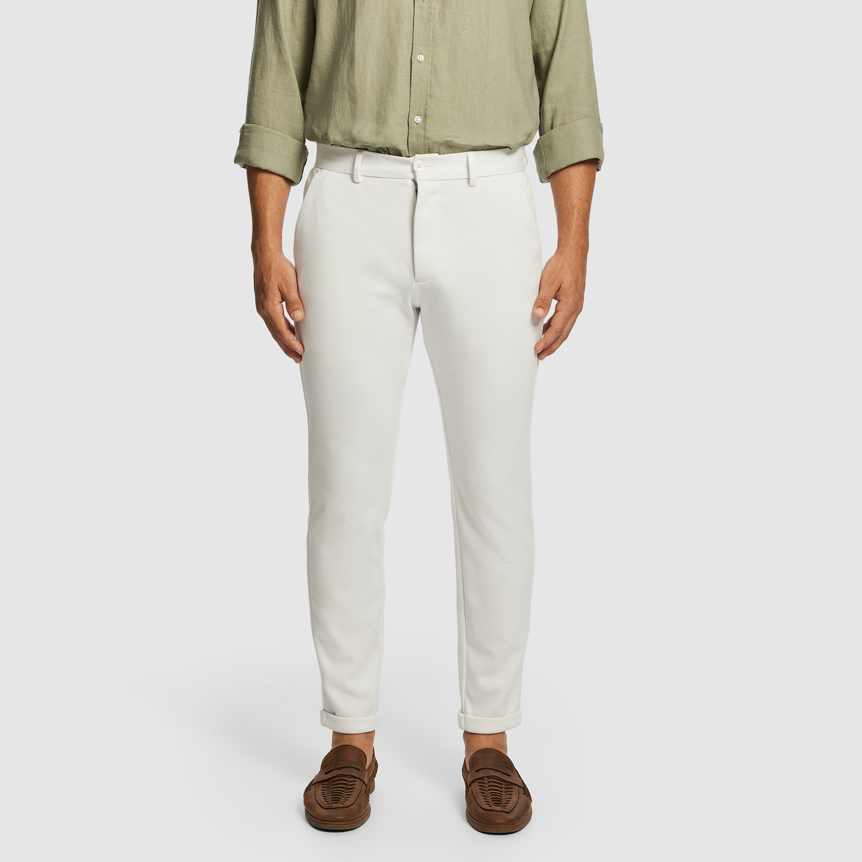  WHITE DECAF SLIM CO-ORD SUIT