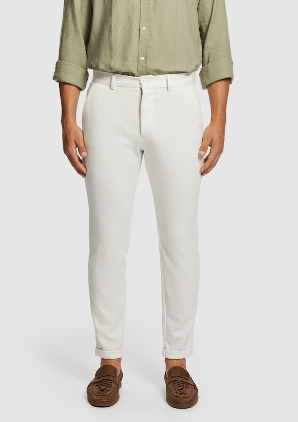 WHITE DECAF SLIM CO-ORD SUIT