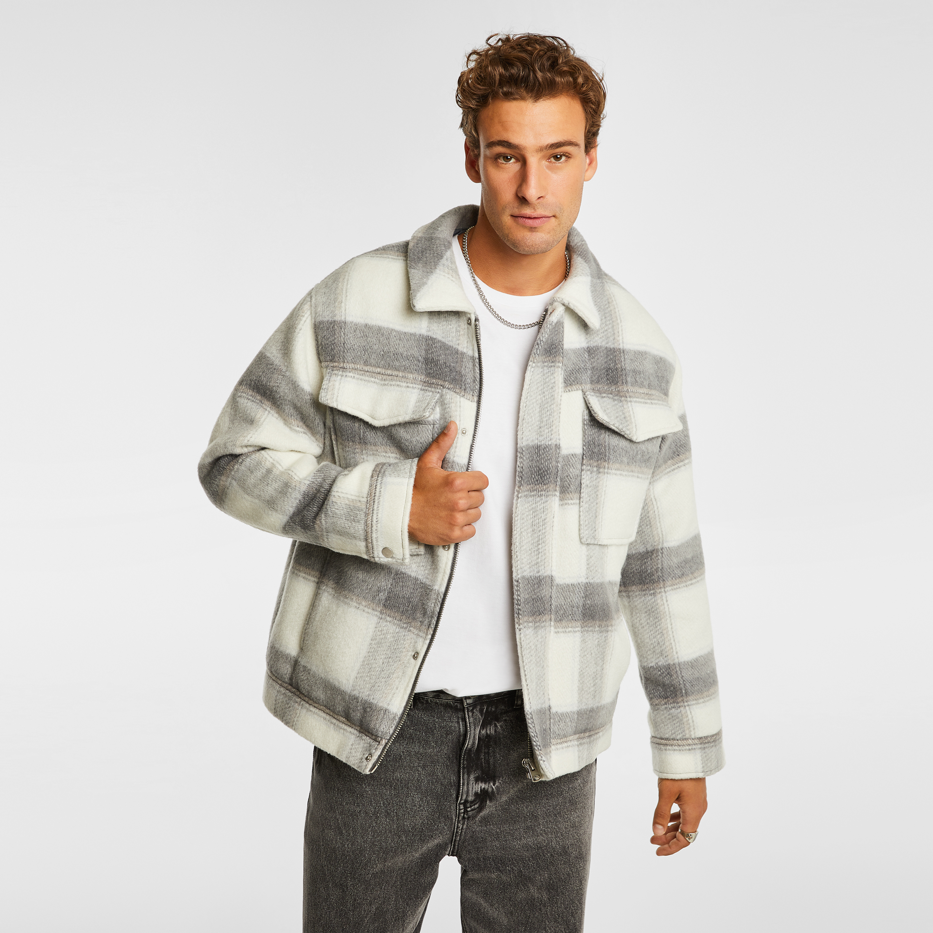Natural Oliver Check Jacket