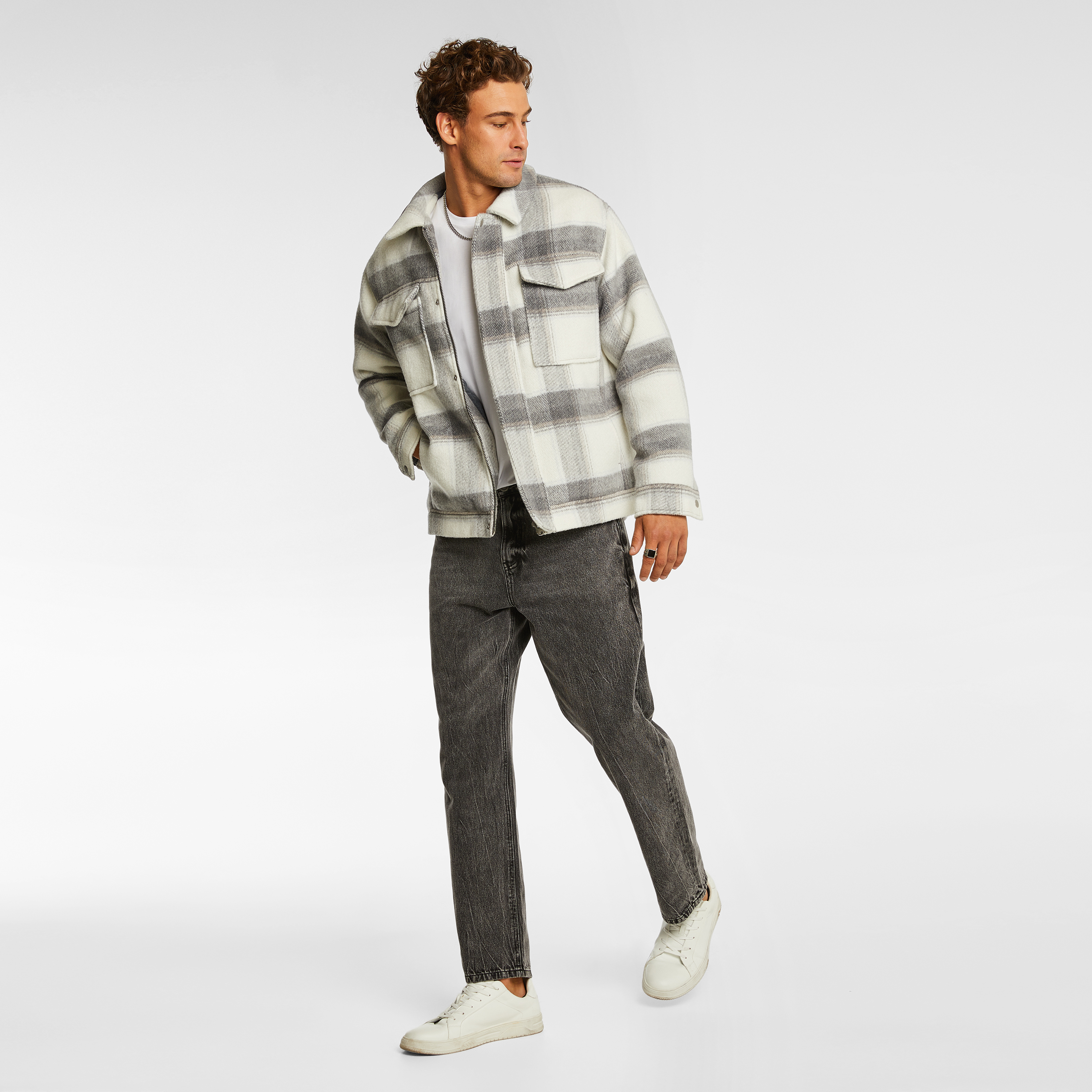 Natural Oliver Check Jacket