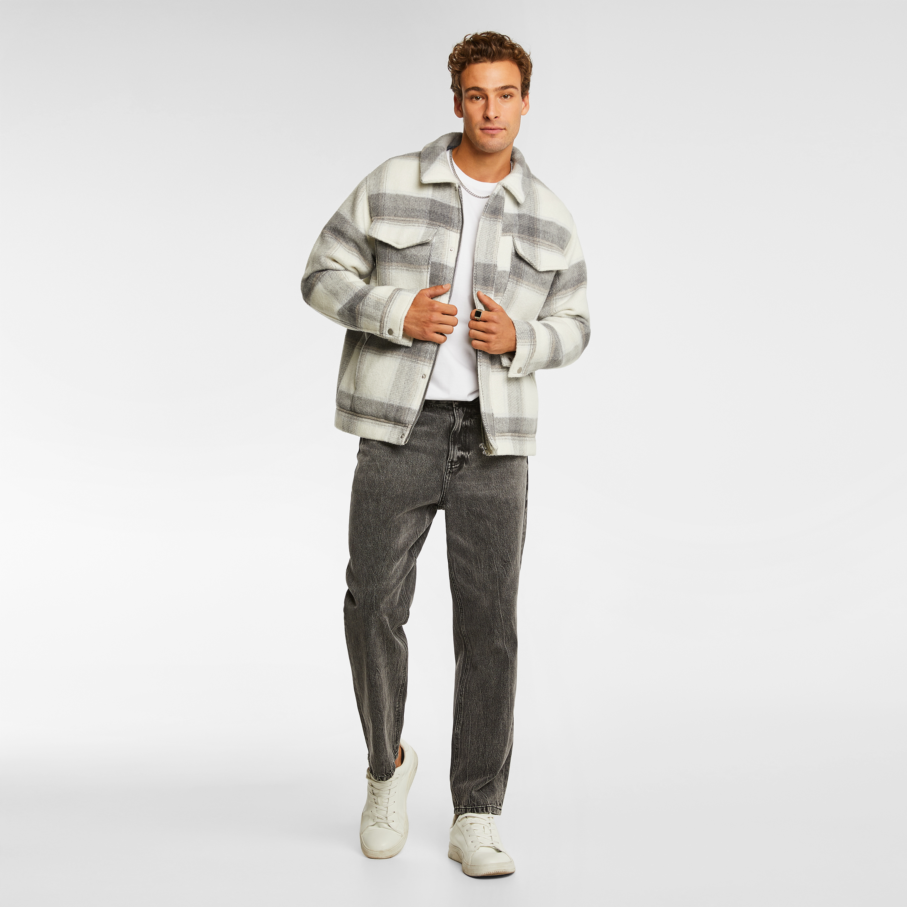 Natural Oliver Check Jacket