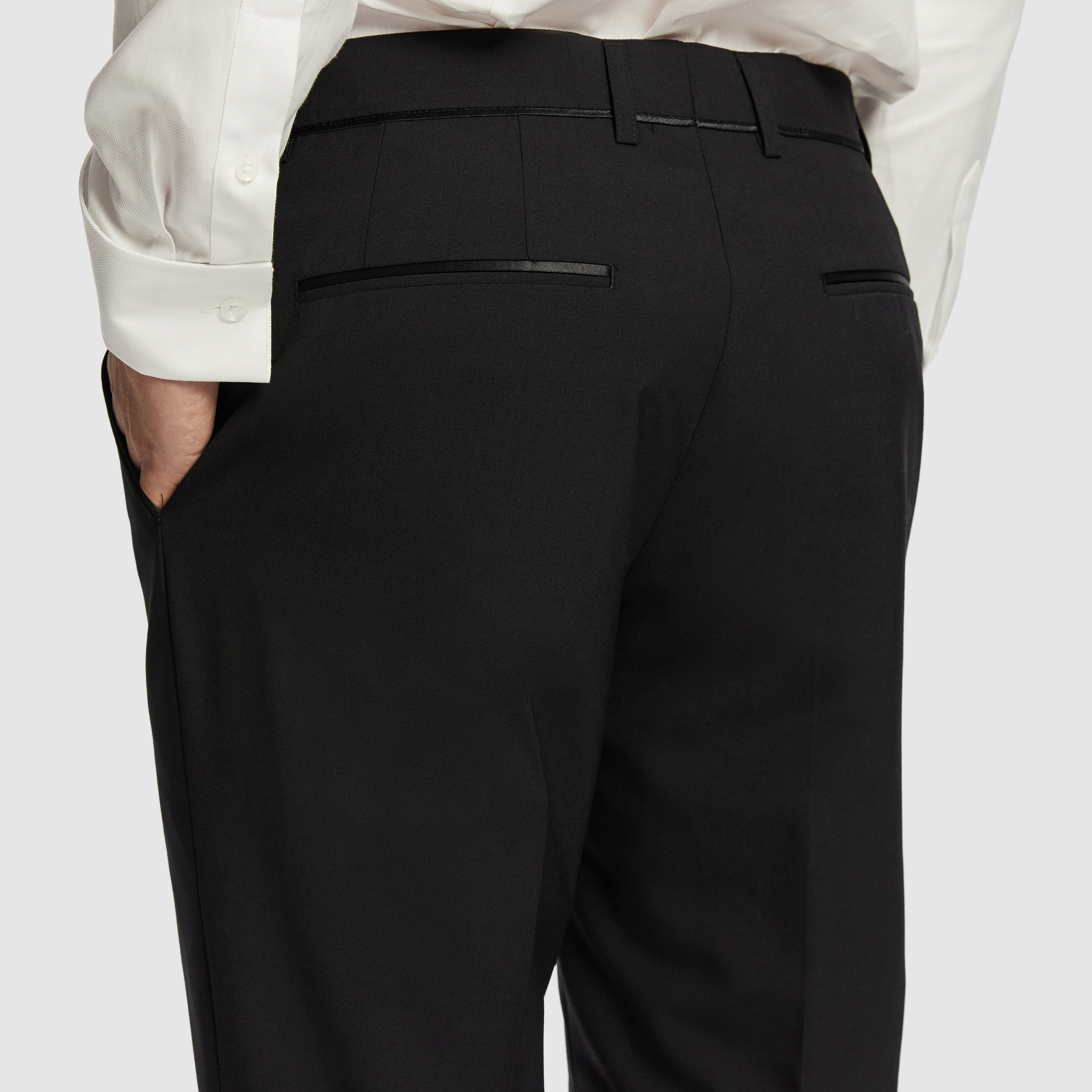 Seville Slim Tuxedo Wool Blend Dress Pant