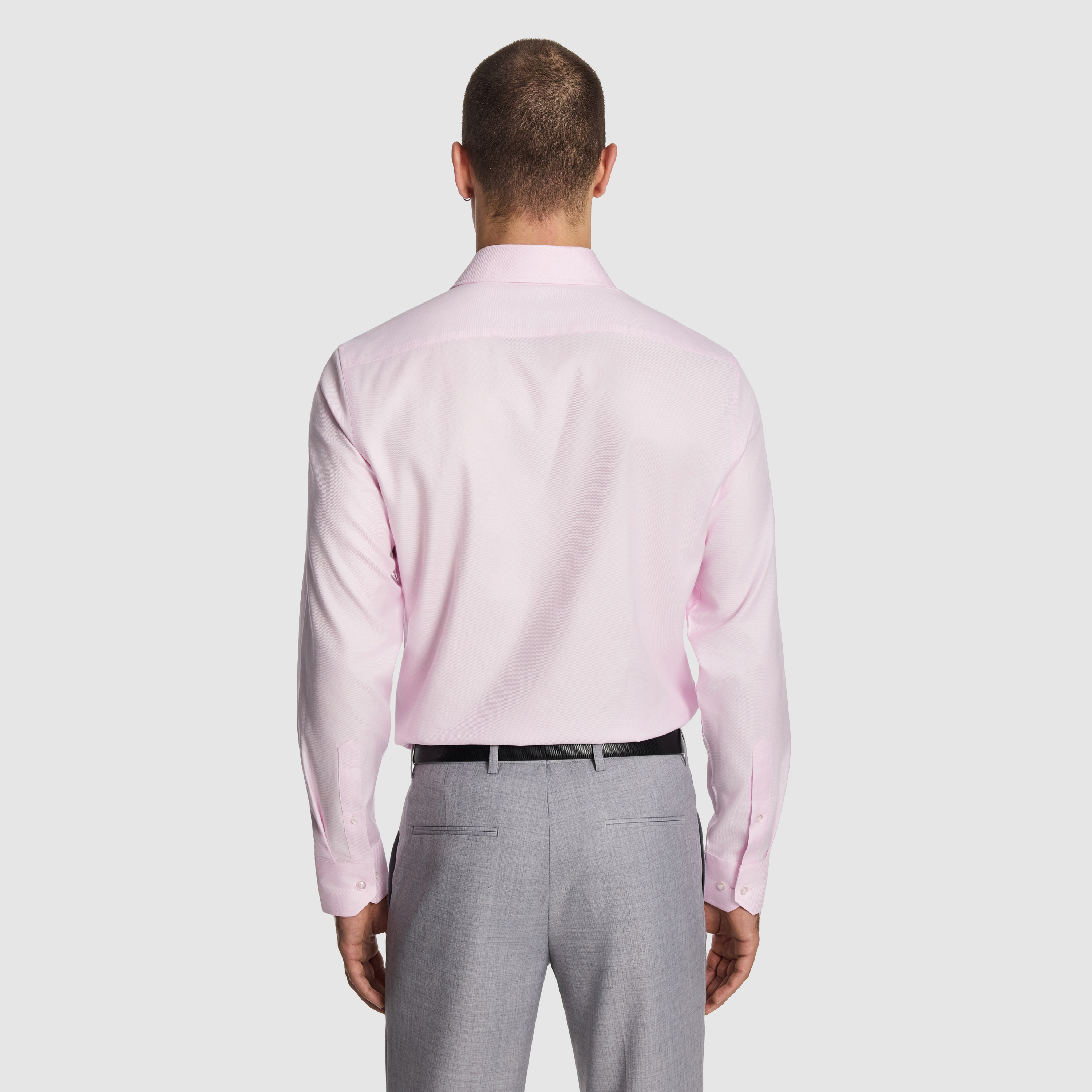 Pink Maximum Two Ply Cotton Slim Dress Shirt