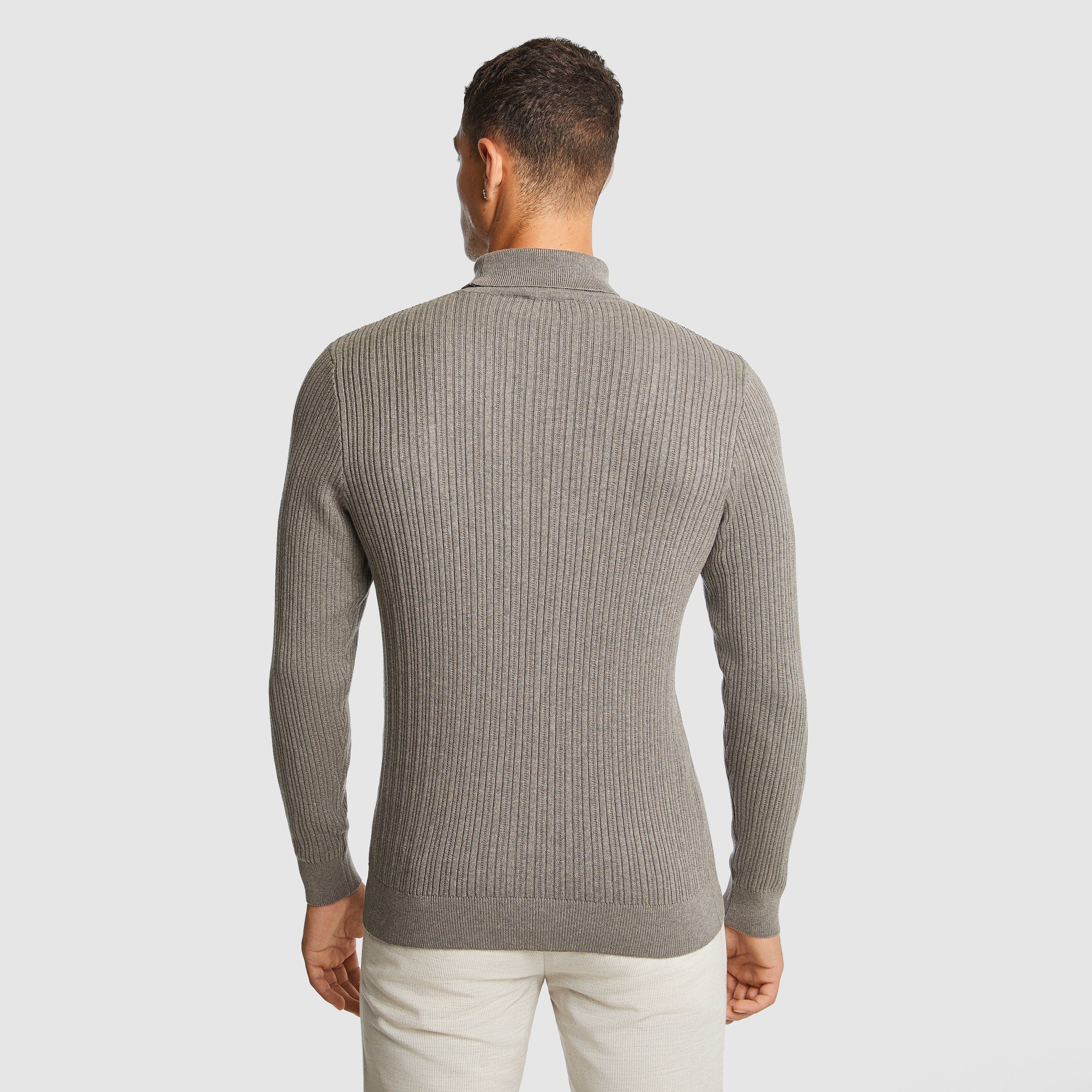 Chocolate Logan Turtle Neck Knit Jumper