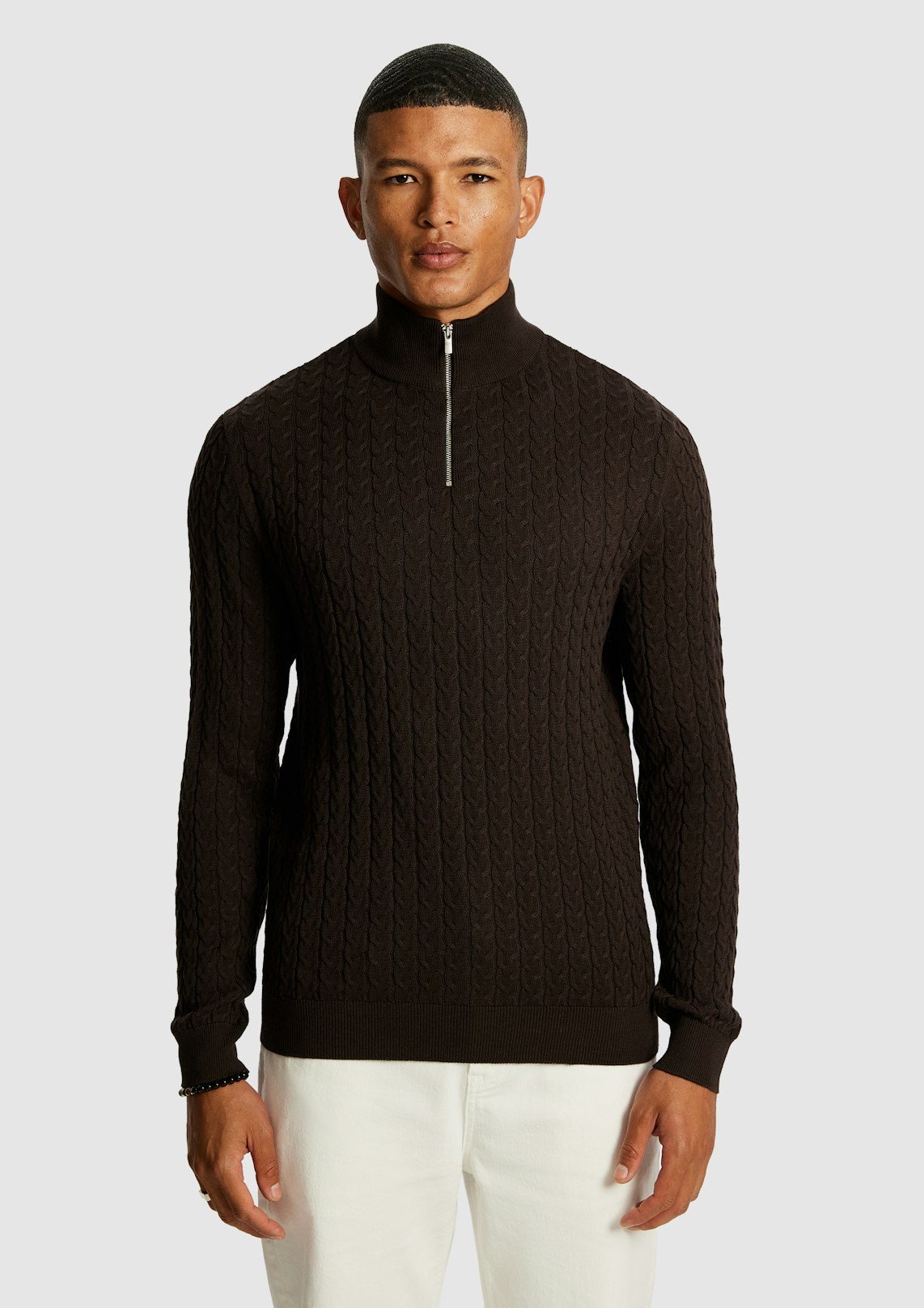 Eddie 1/4 Zip Cable Knit