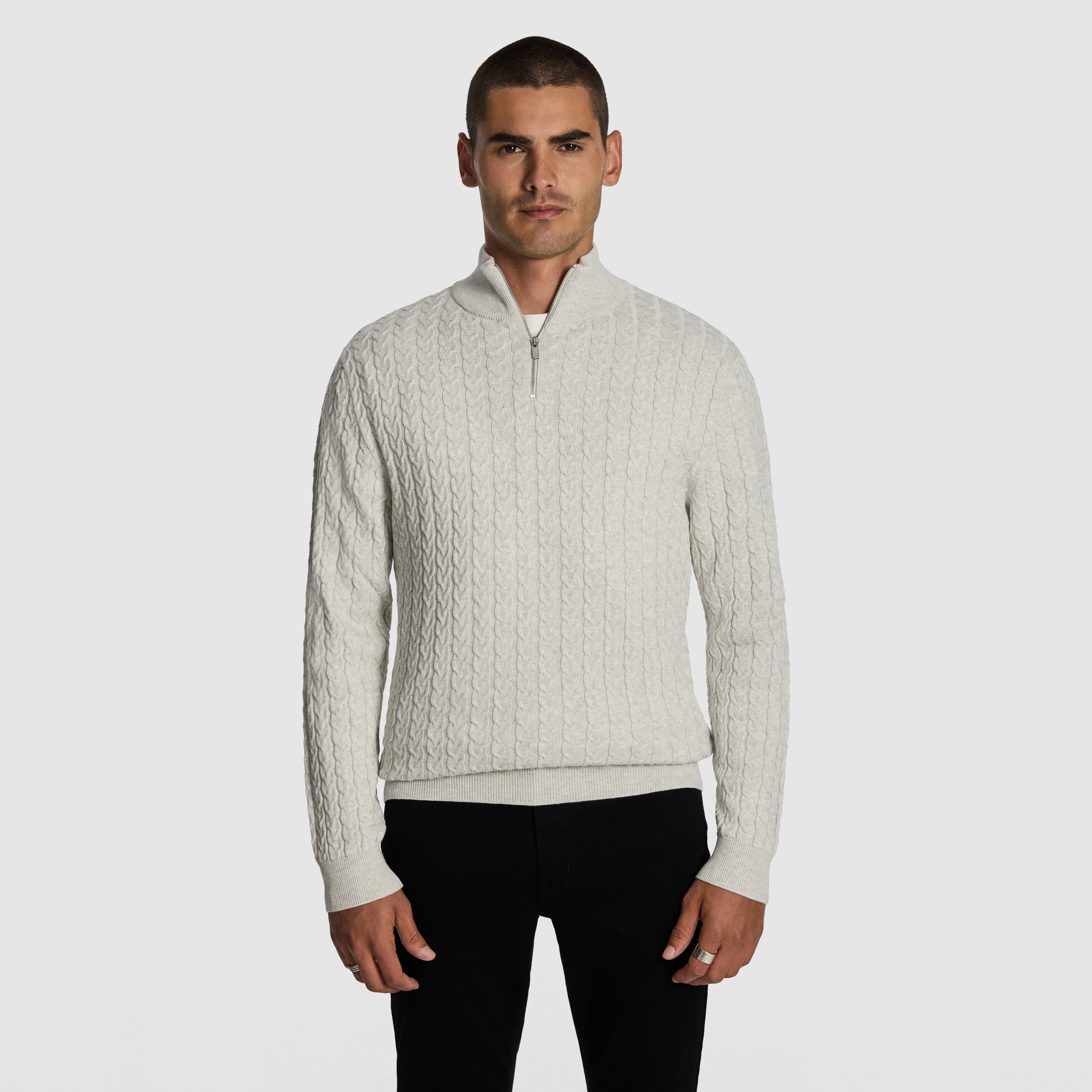 Eddie 1/4 Zip Cable Knit