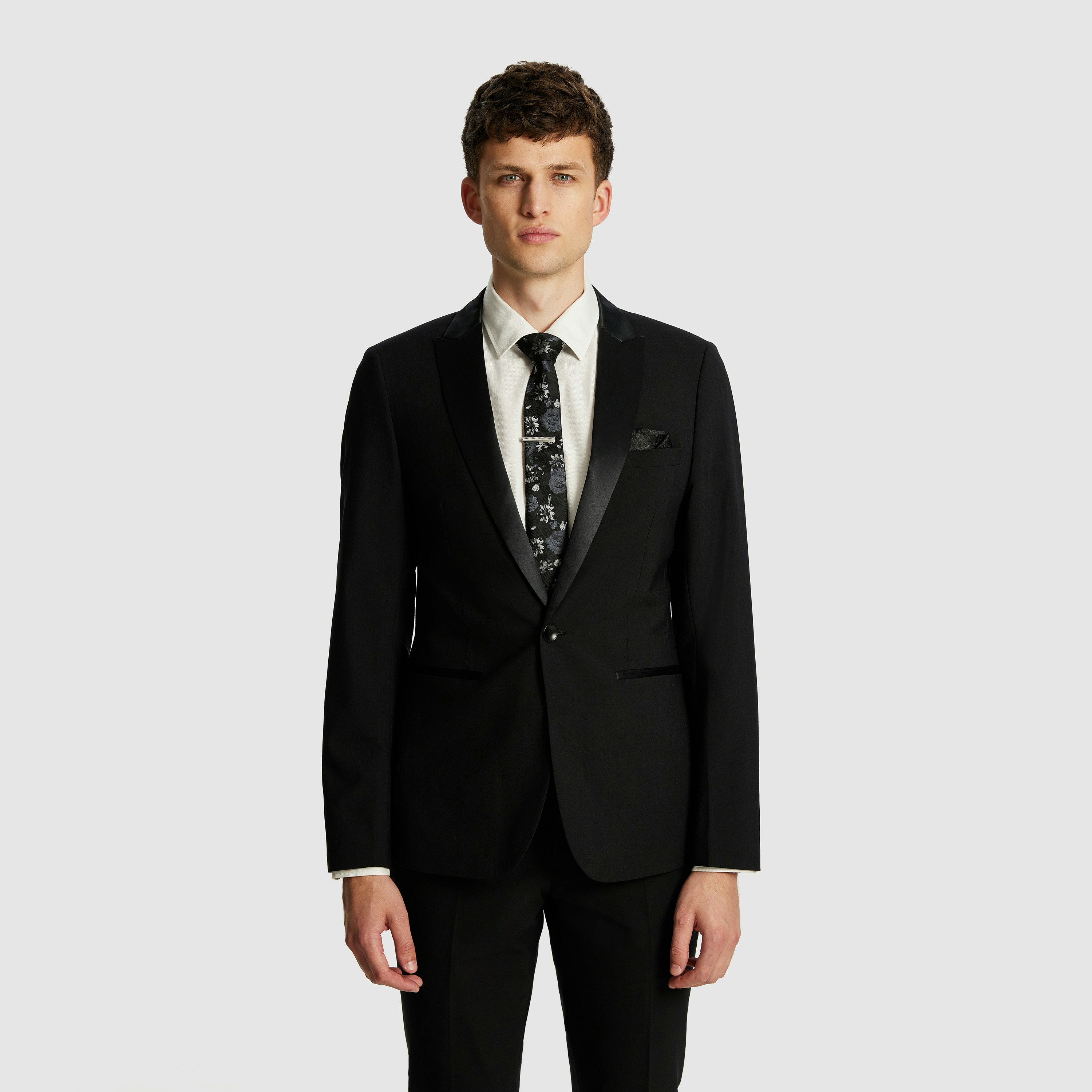 Black Seville Slim Tuxedo Suit Jacket | Men's Tops | yd AU