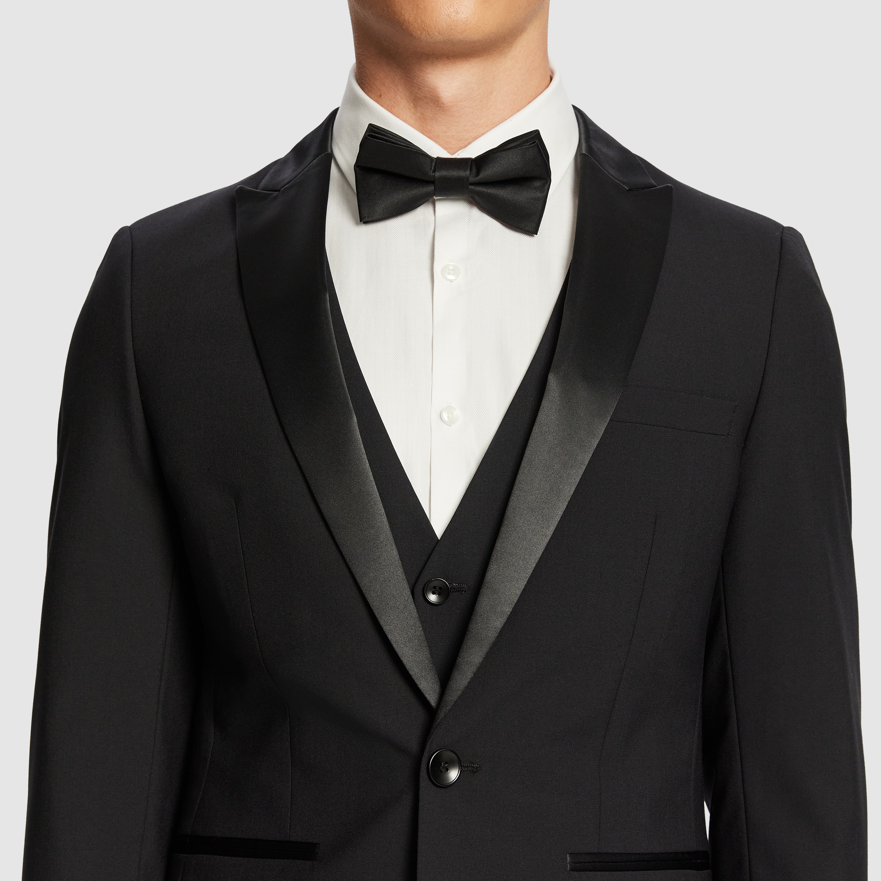  SEVILLE SLIM TUXEDO WOOL BLEND SUIT
