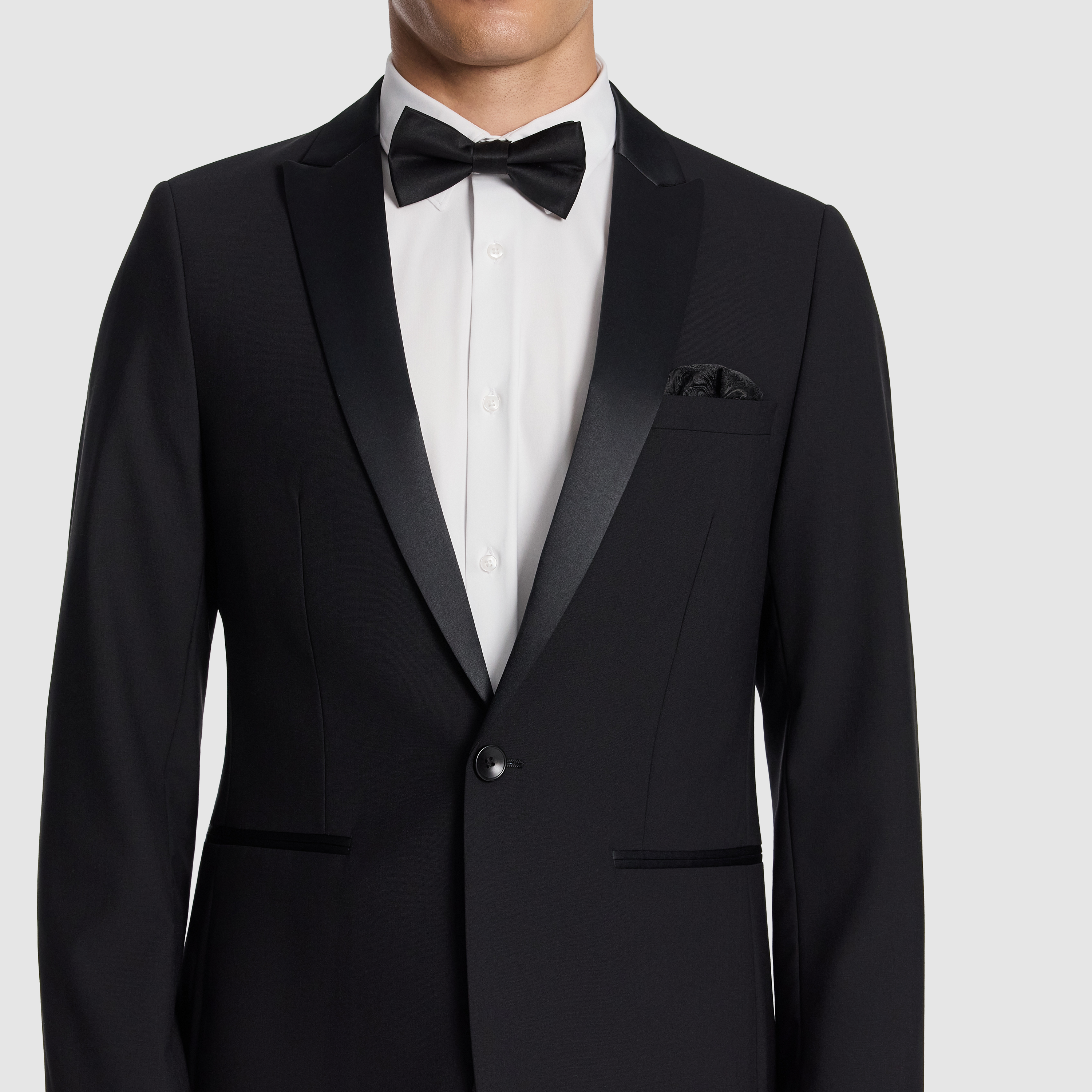  SEVILLE SLIM TUXEDO WOOL BLEND SUIT
