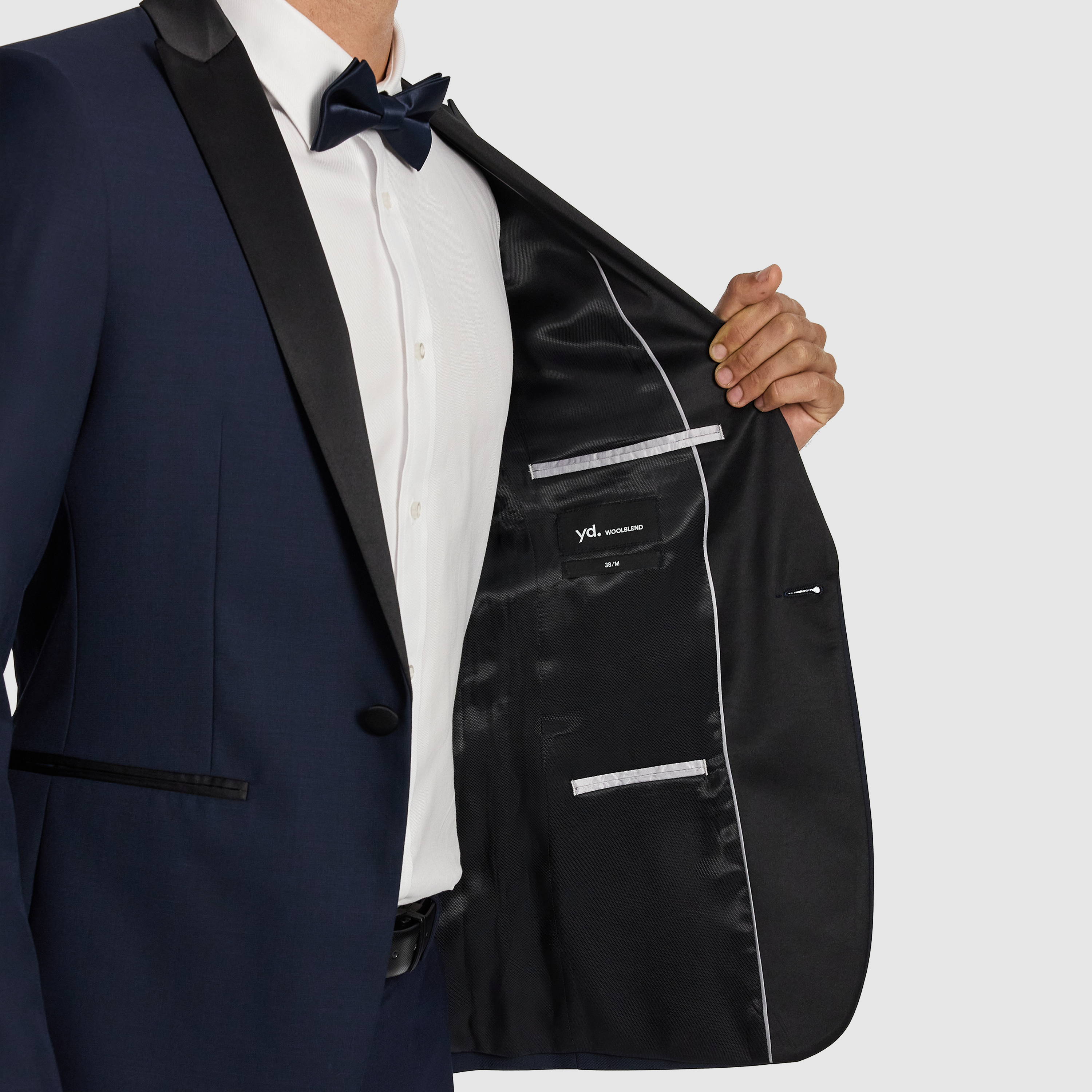 Navy Seville Slim Fit Tuxedo Wool Blend Suit Jacket