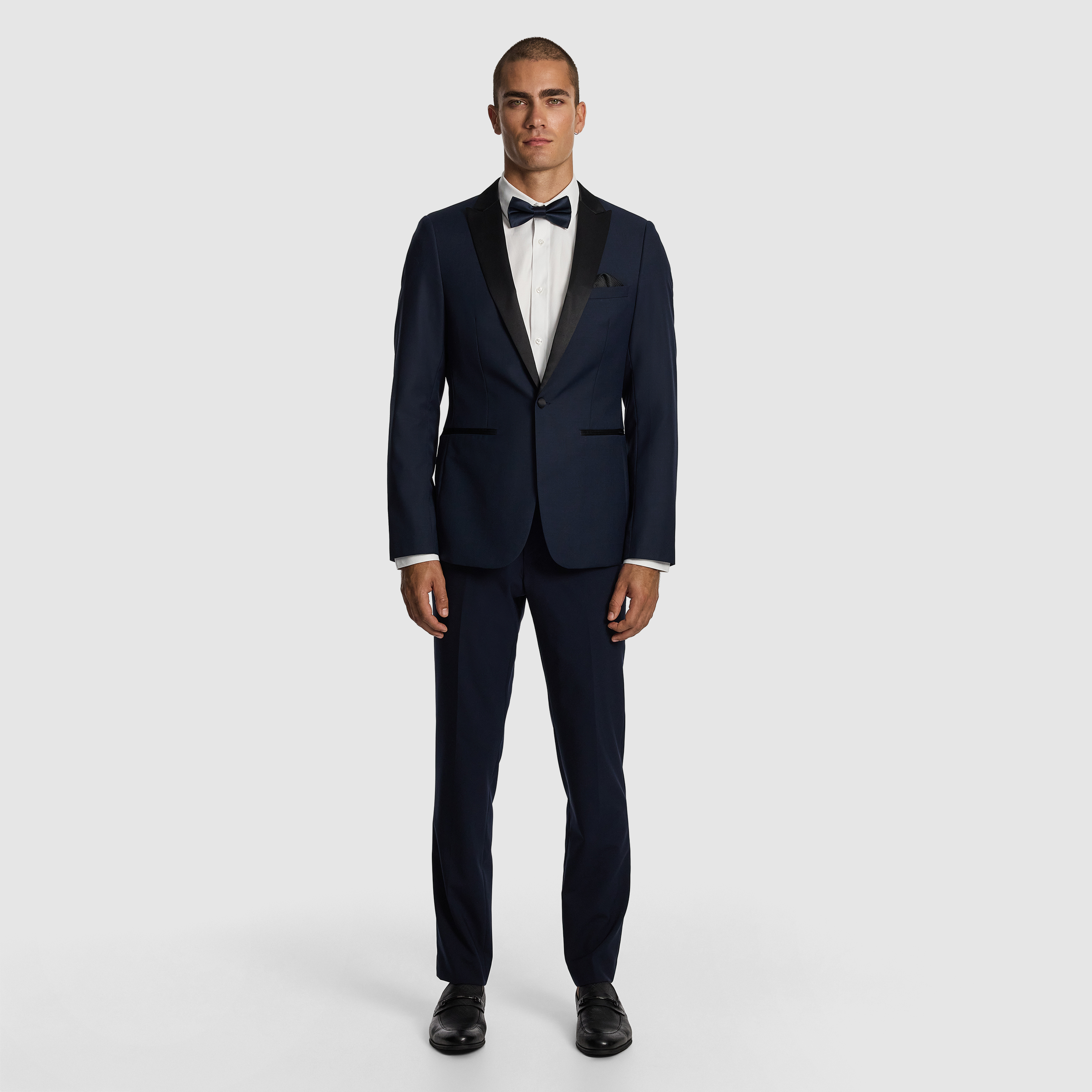  SEVILLE SLIM FIT TUXEDO WOOL BLEND SUIT