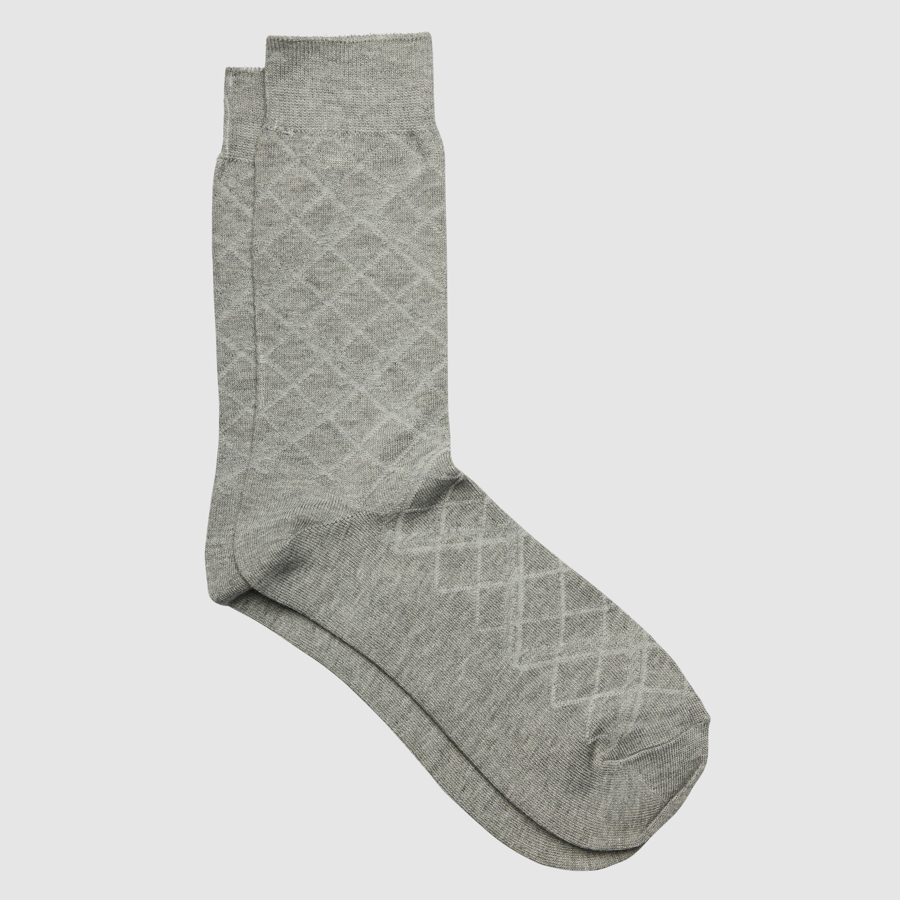 Light Grey Marle New Textured Bamboo Sock | Men's Accessories | yd AU
