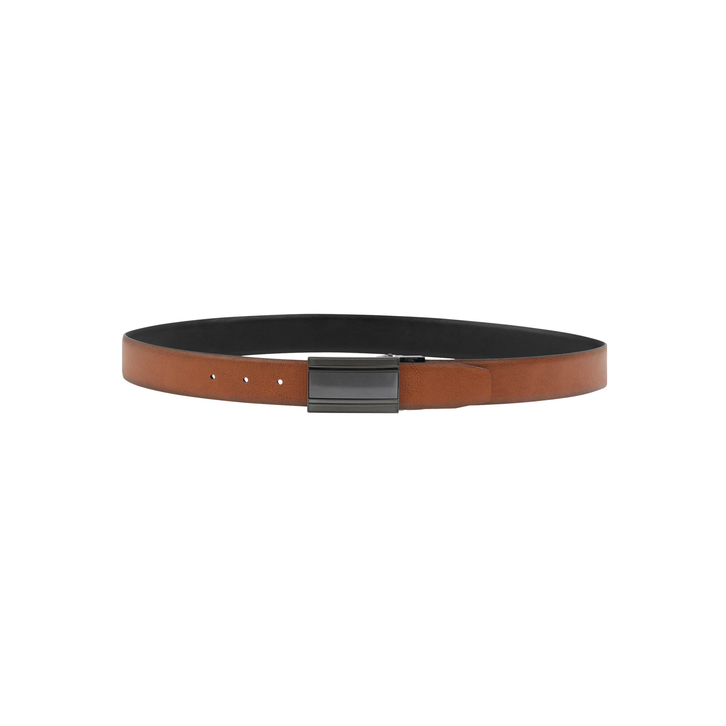 Tan Barrick Plate Buckle Reversible Belt