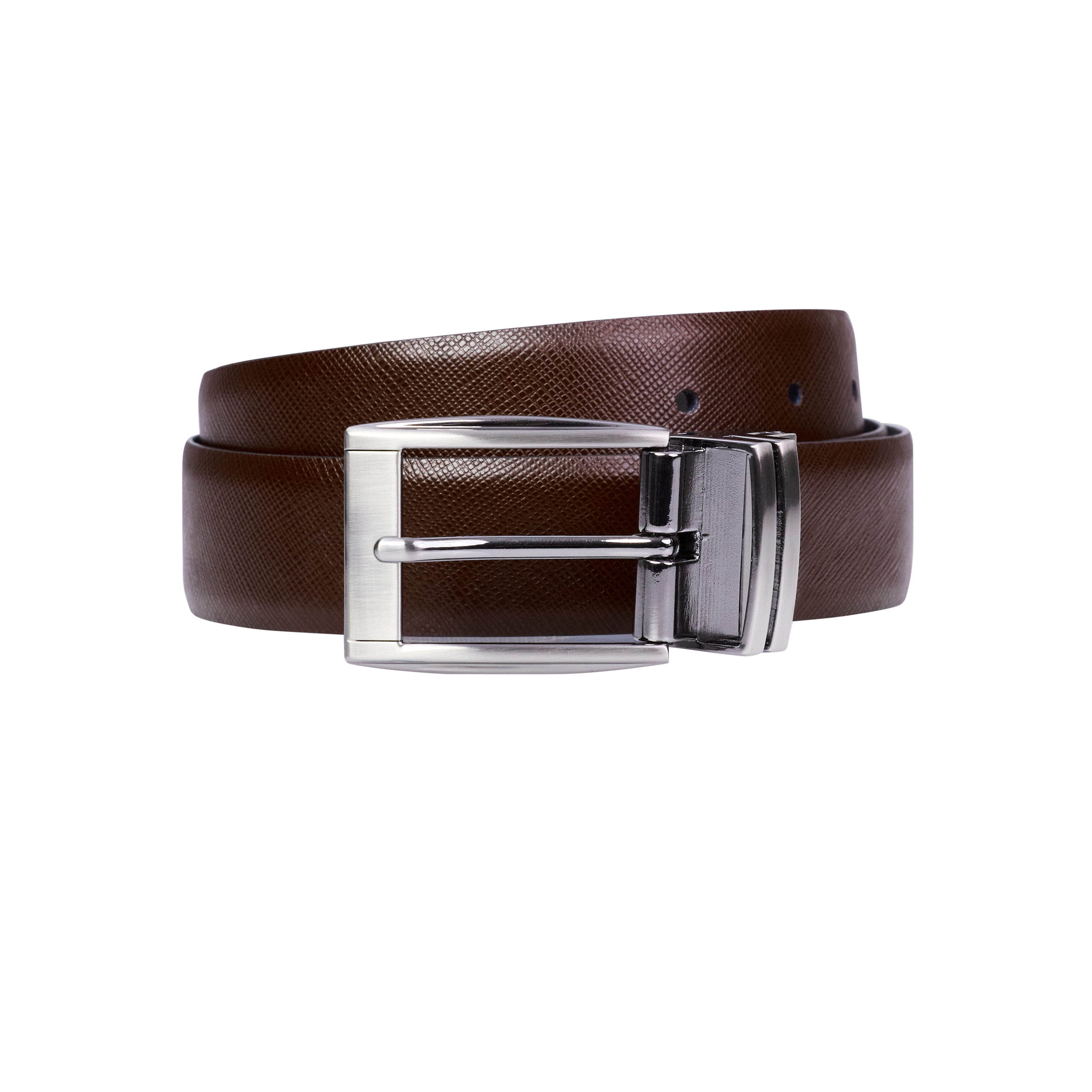 Black Realist Prong Buckle Textured Belt