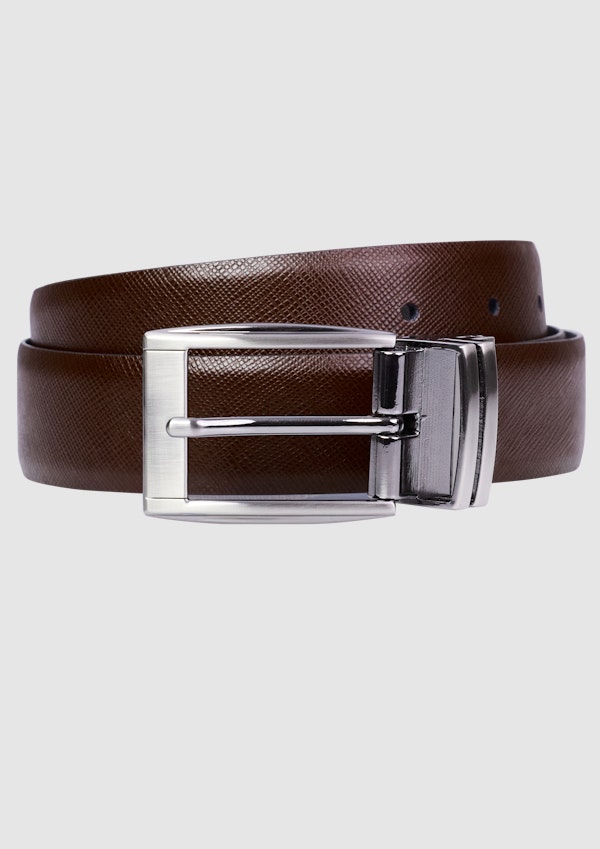 Black Realist Prong Buckle Textured Belt