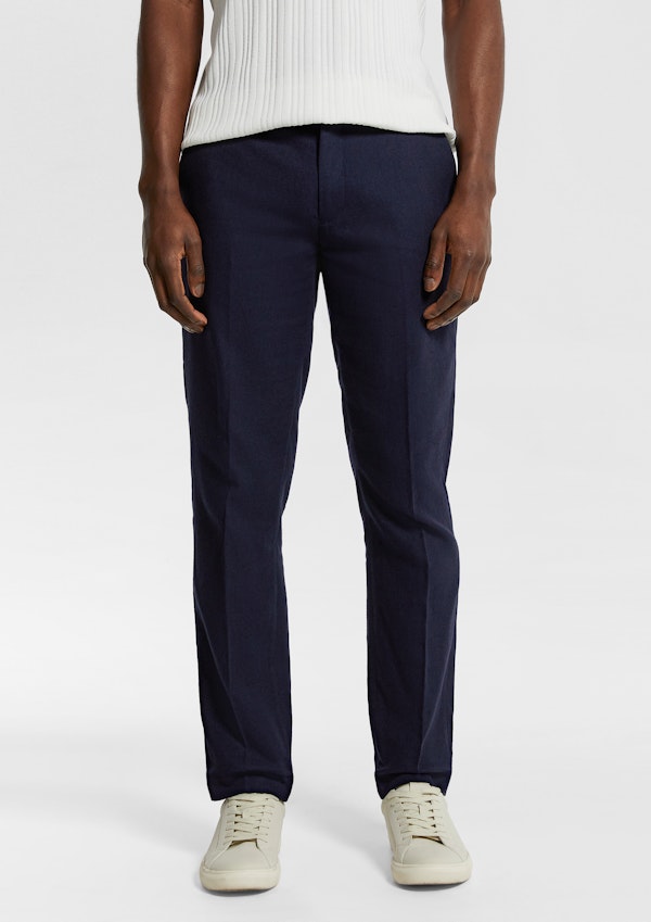 Euro Linen Blend Slim Fit Dress Pant