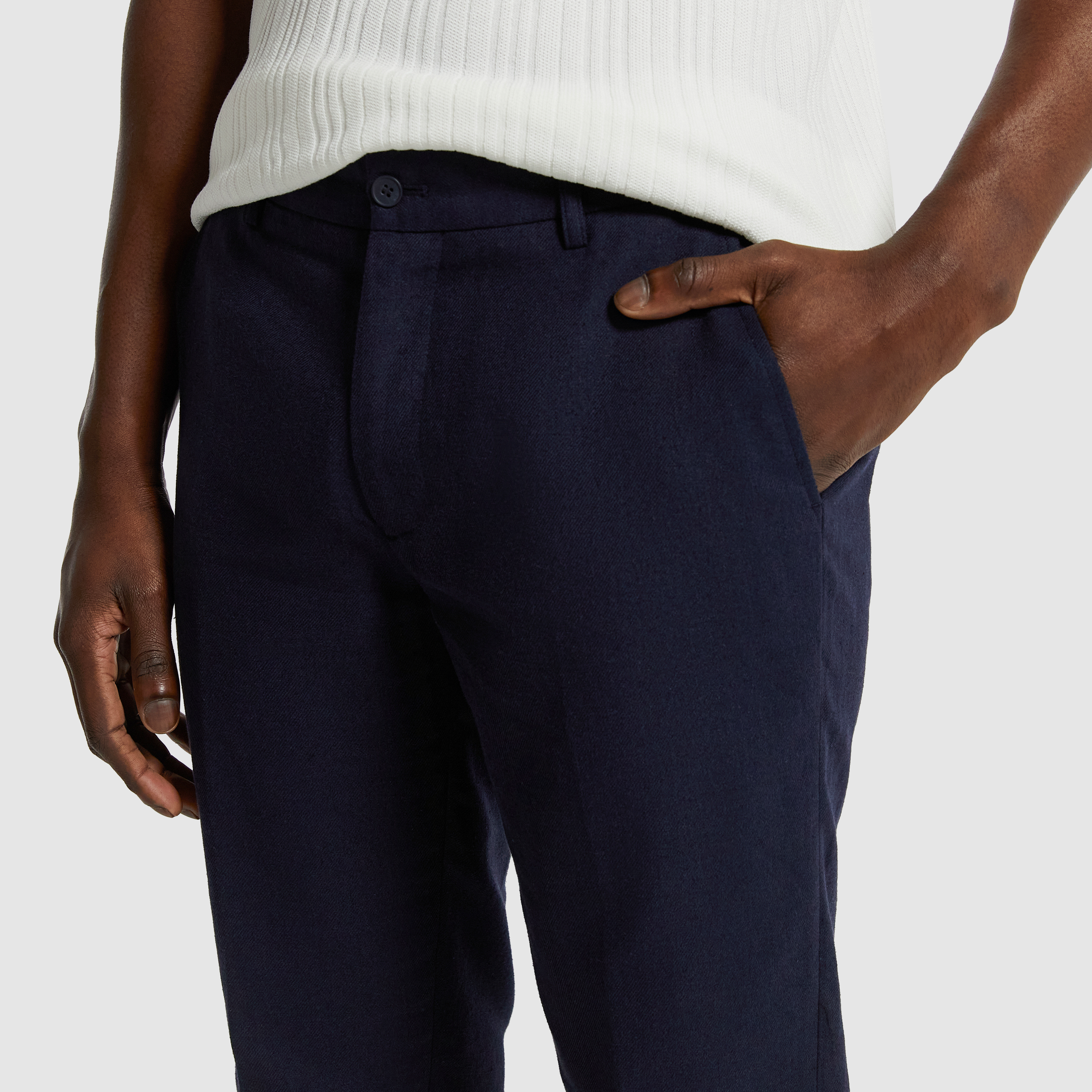 Euro Linen Blend Slim Fit Dress Pant