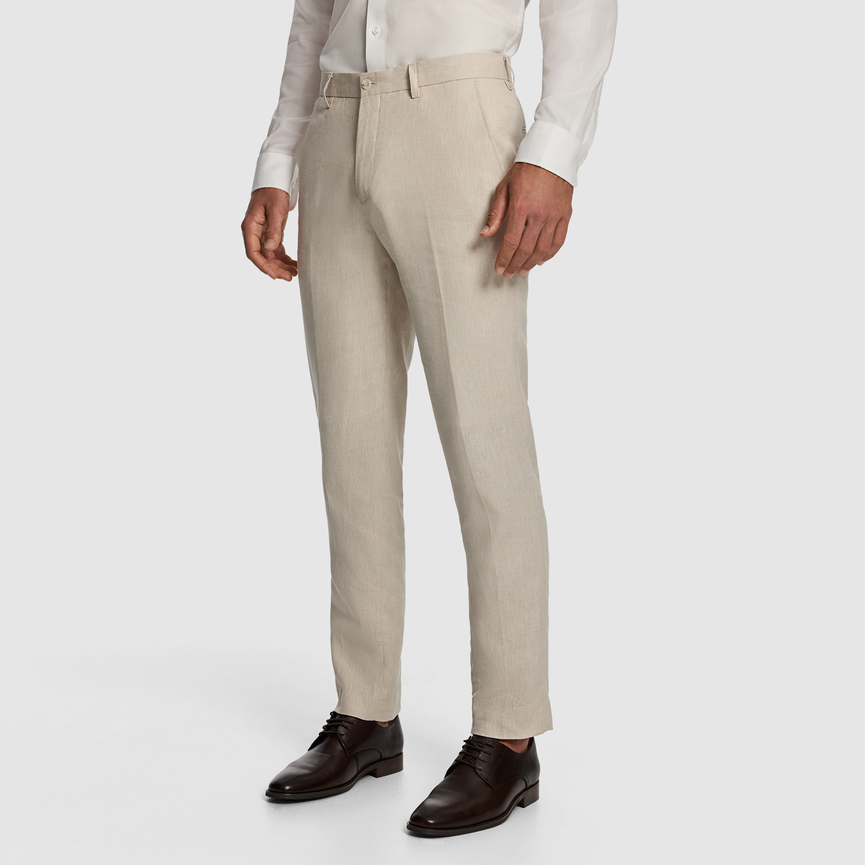 Carter Stretch Linen Blend Slim Tapered Dress Pant