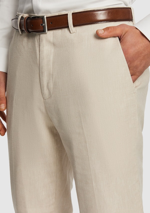 Carter Stretch Linen Blend Slim Tapered Dress Pant
