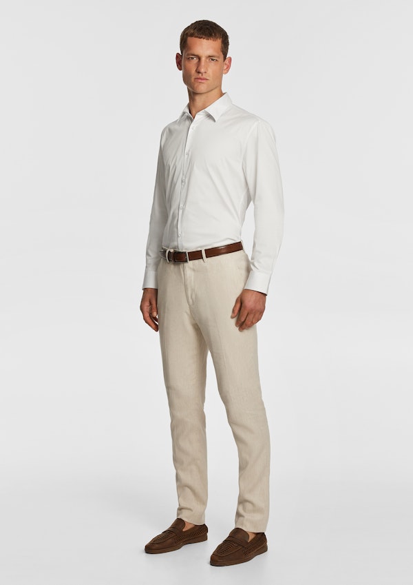 Carter Stretch Linen Blend Slim Tapered Dress Pant