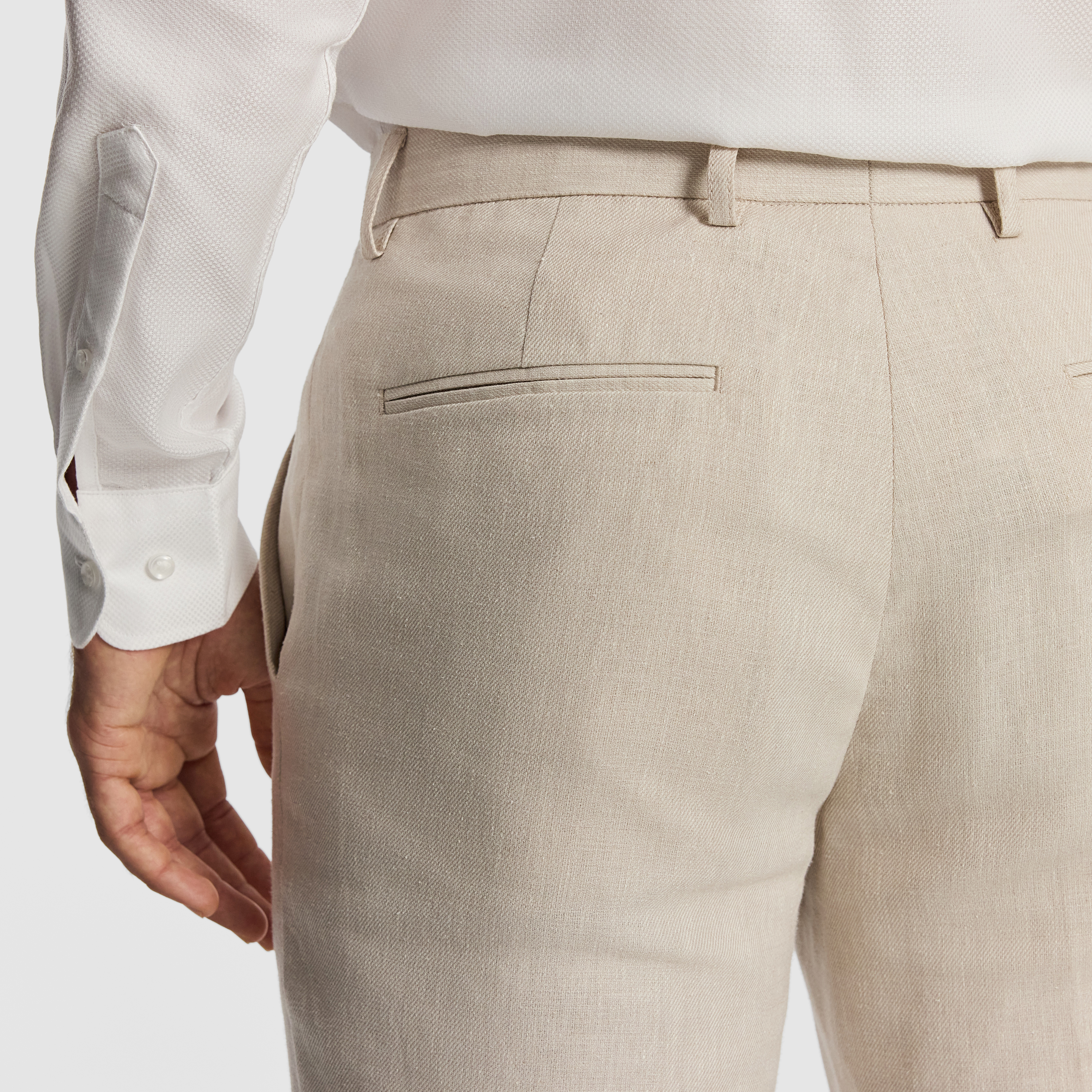 Carter Stretch Linen Blend Slim Tapered Dress Pant