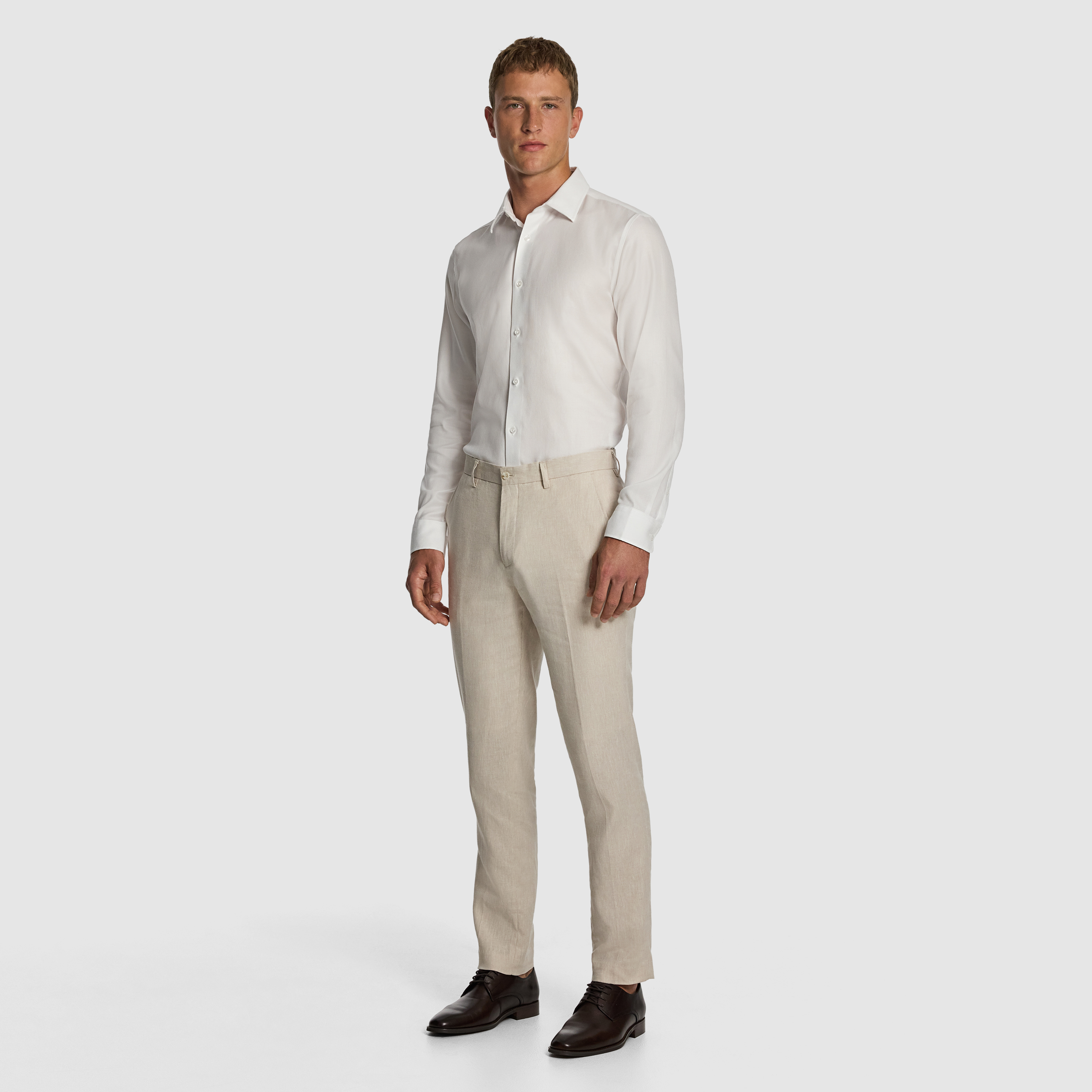 Carter Stretch Linen Blend Slim Tapered Dress Pant