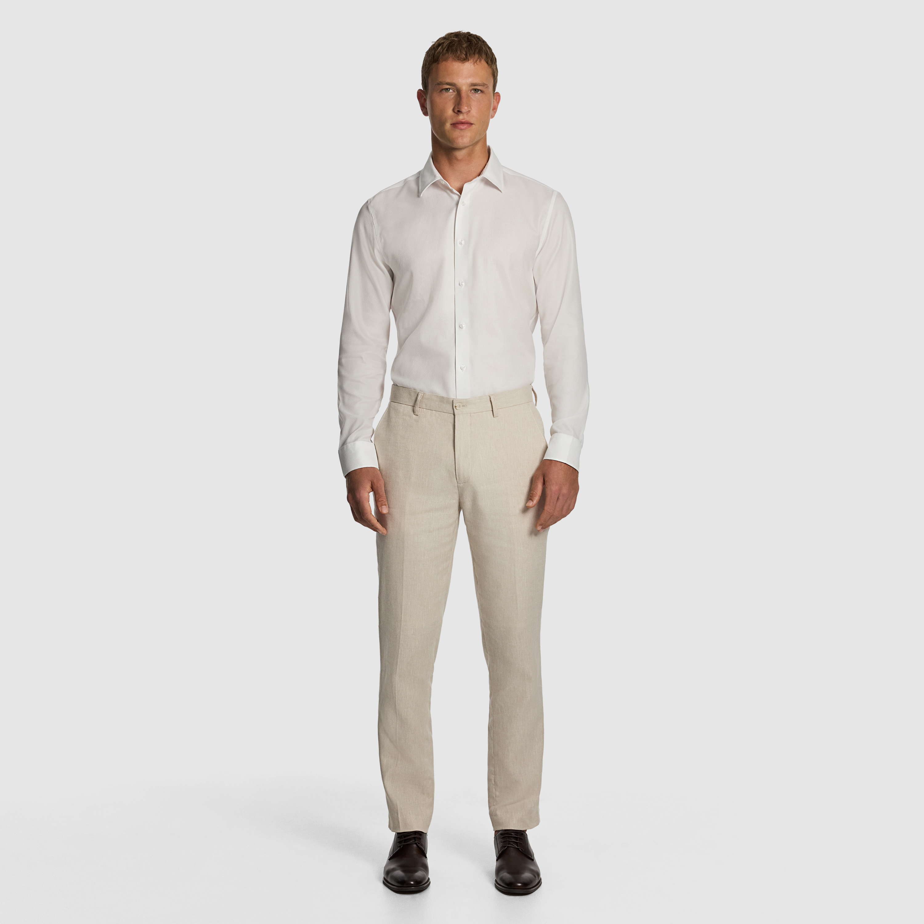 Carter Stretch Linen Blend Slim Tapered Dress Pant