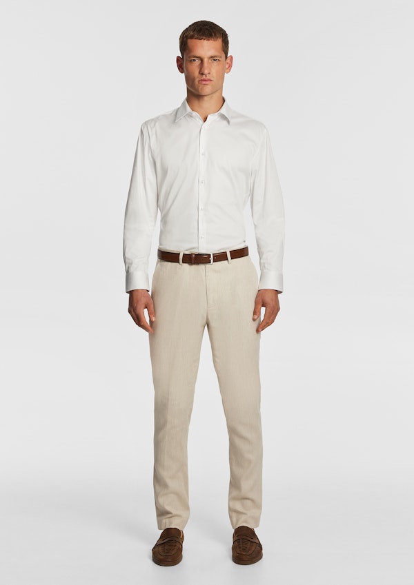 Carter Stretch Linen Blend Slim Tapered Dress Pant