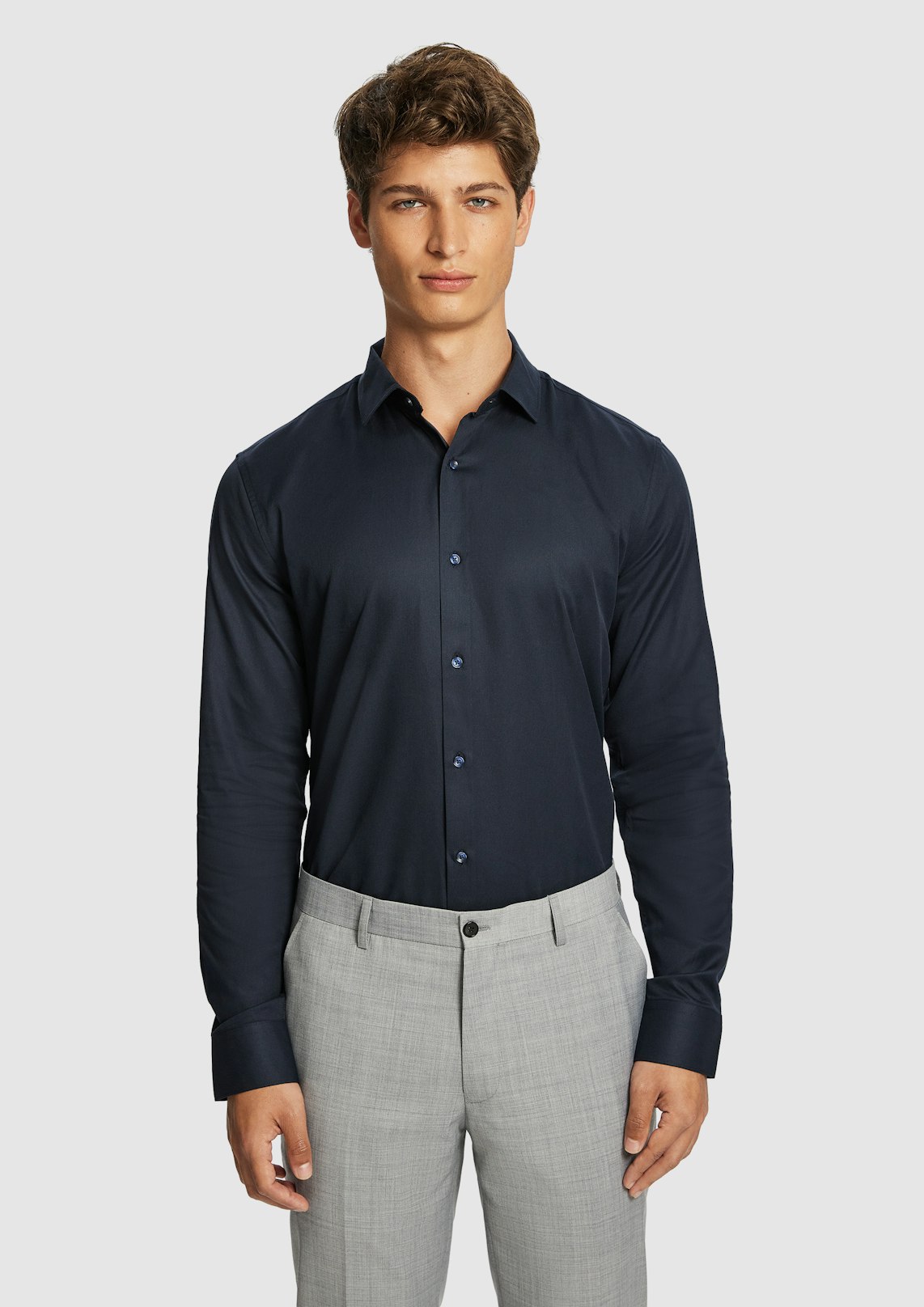 Clubman Pure Cotton Twill Slim Fit Dress Shirt