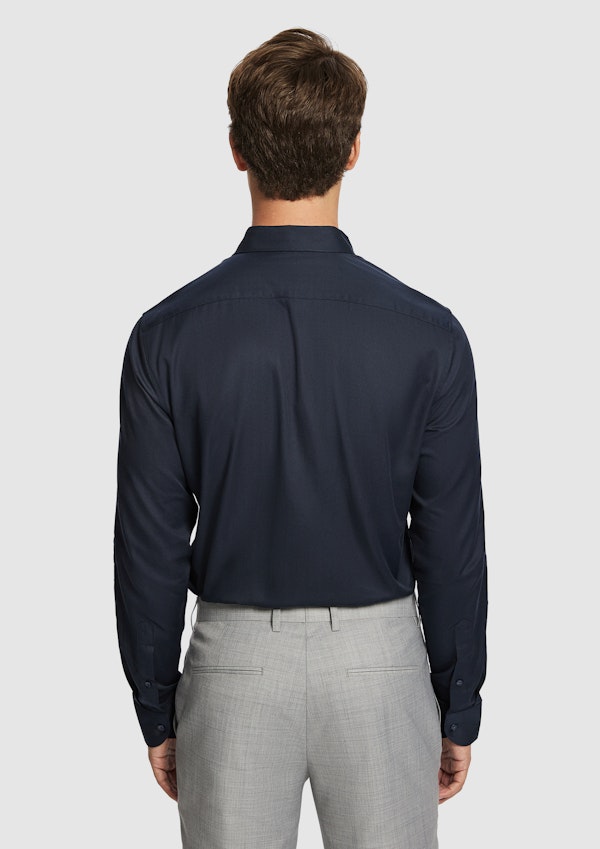 Clubman Pure Cotton Twill Slim Fit Dress Shirt