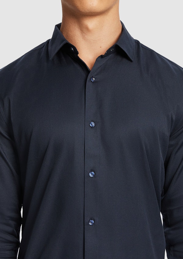 Clubman Pure Cotton Twill Slim Fit Dress Shirt