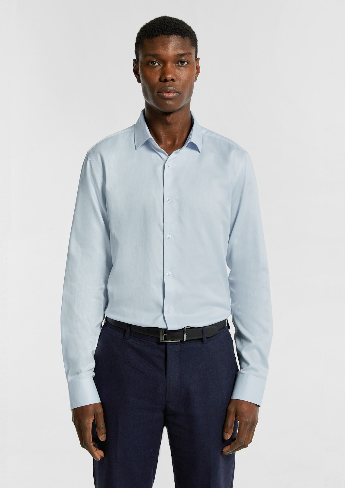 Clubman Pure Cotton Twill Slim Fit Dress Shirt