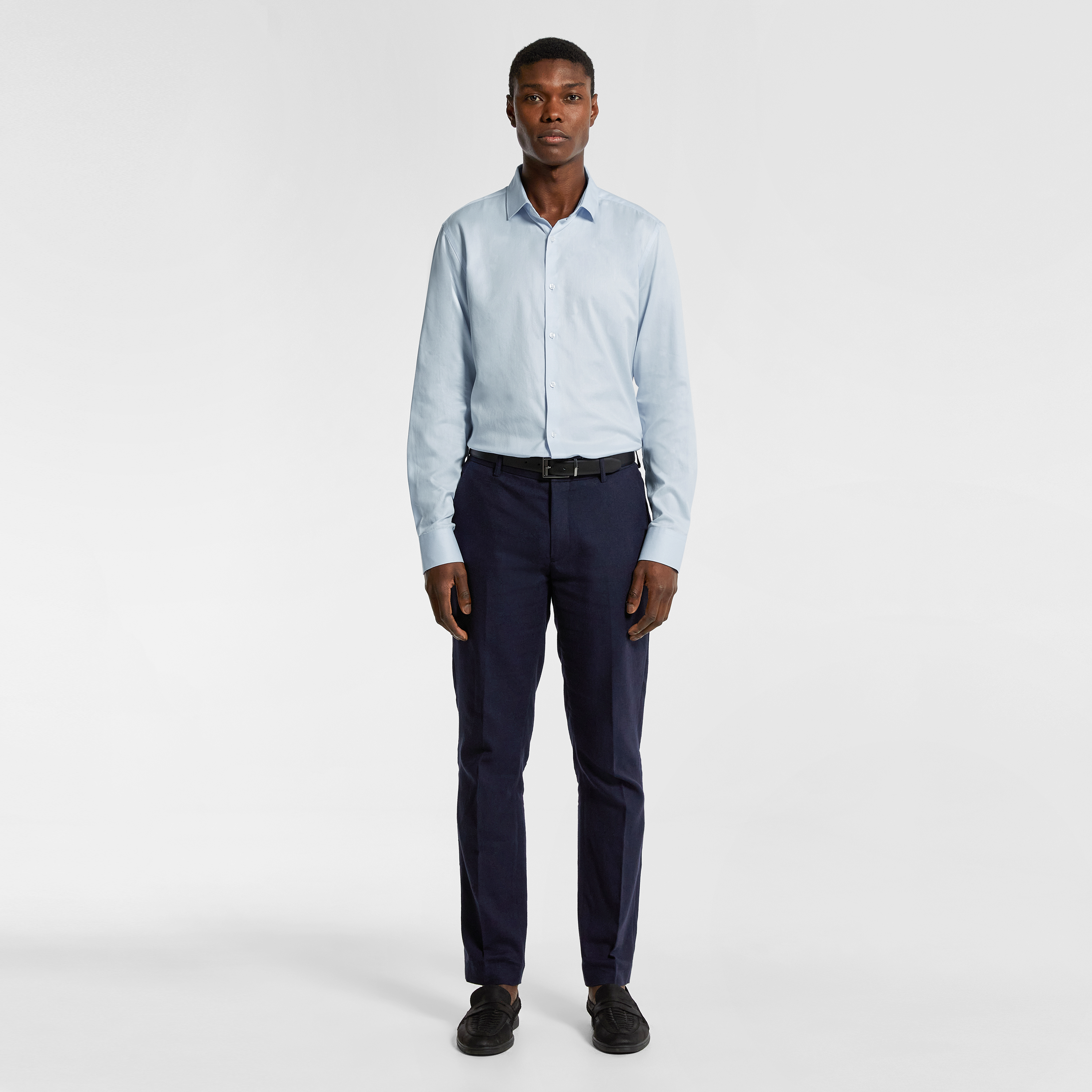 Clubman Pure Cotton Twill Slim Fit Dress Shirt