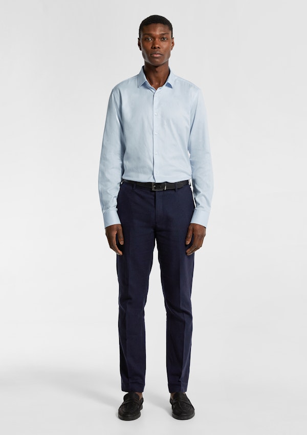 Clubman Pure Cotton Twill Slim Fit Dress Shirt