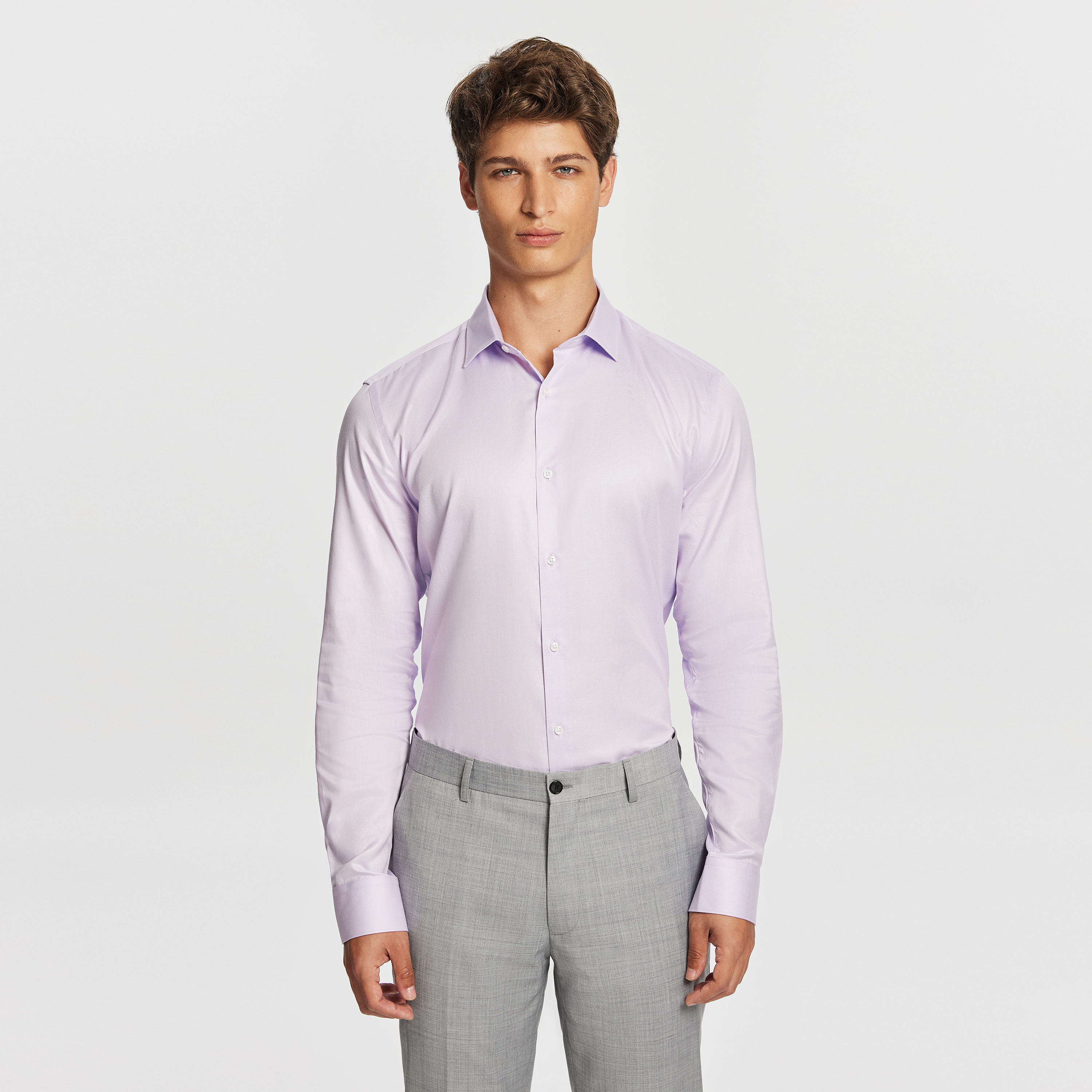 Clubman Pure Cotton Twill Slim Fit Dress Shirt