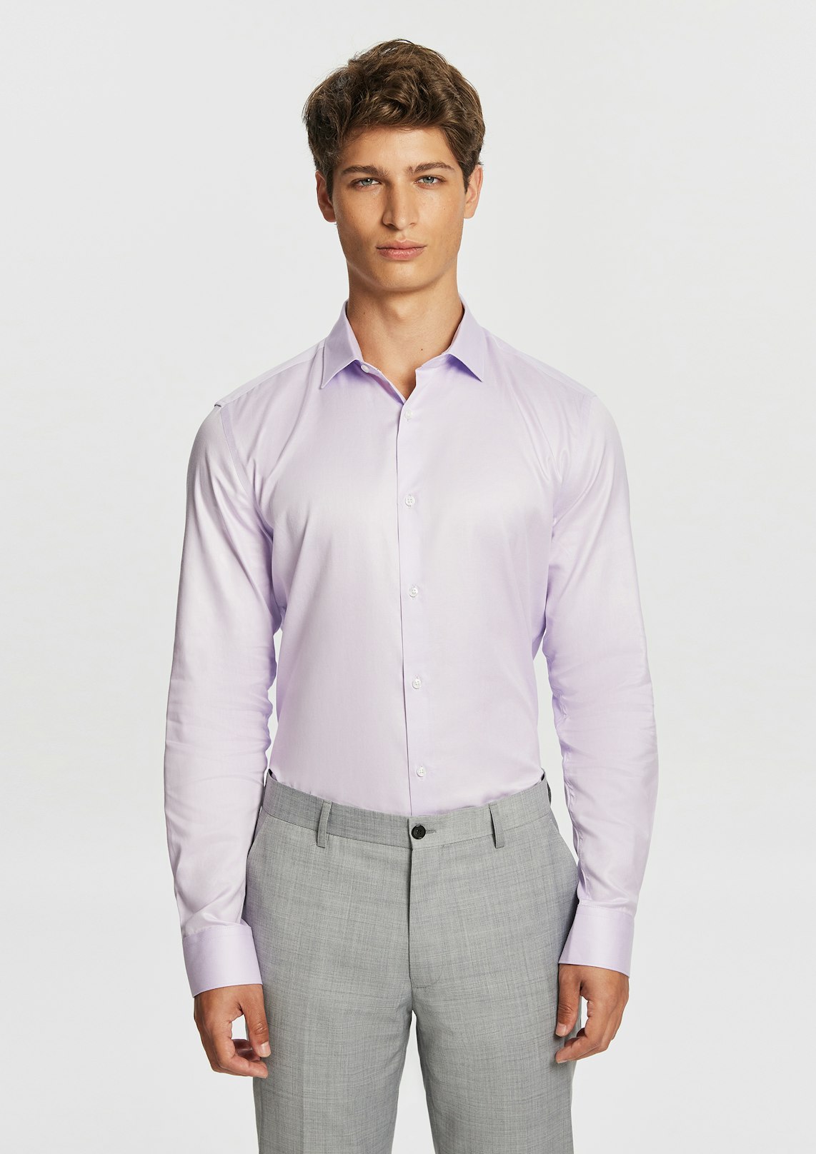 Clubman Pure Cotton Twill Slim Fit Dress Shirt