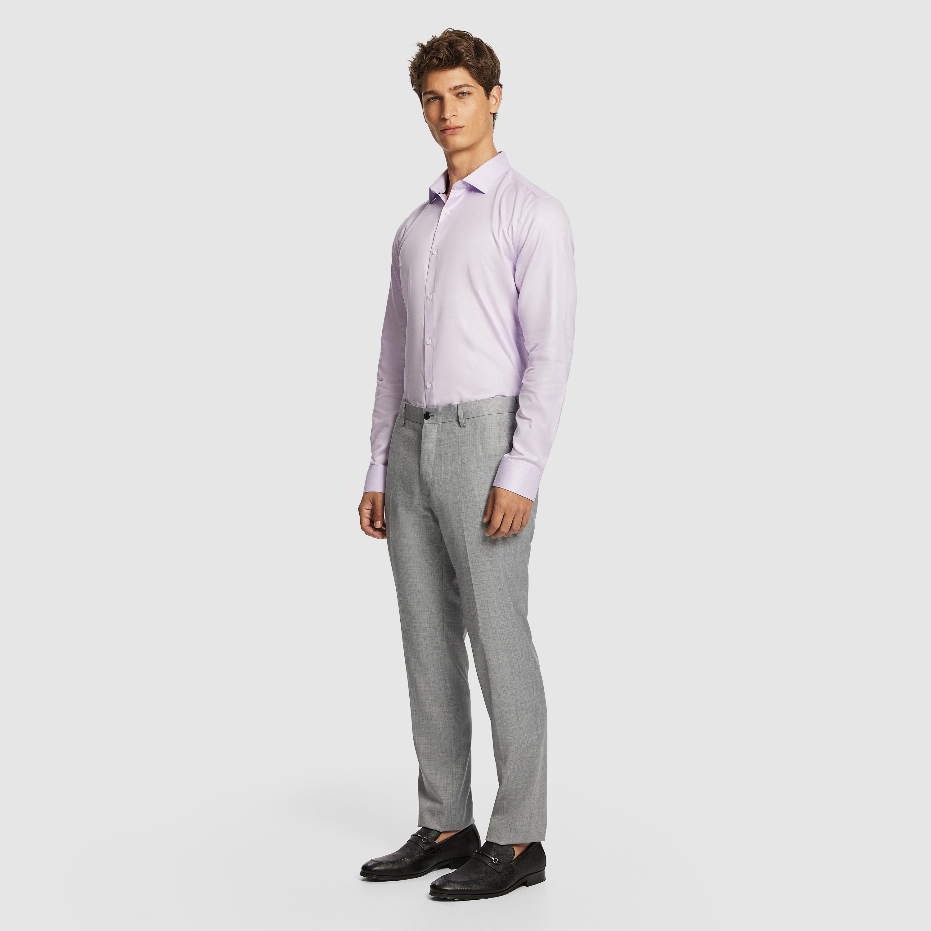 Clubman Pure Cotton Twill Slim Fit Dress Shirt