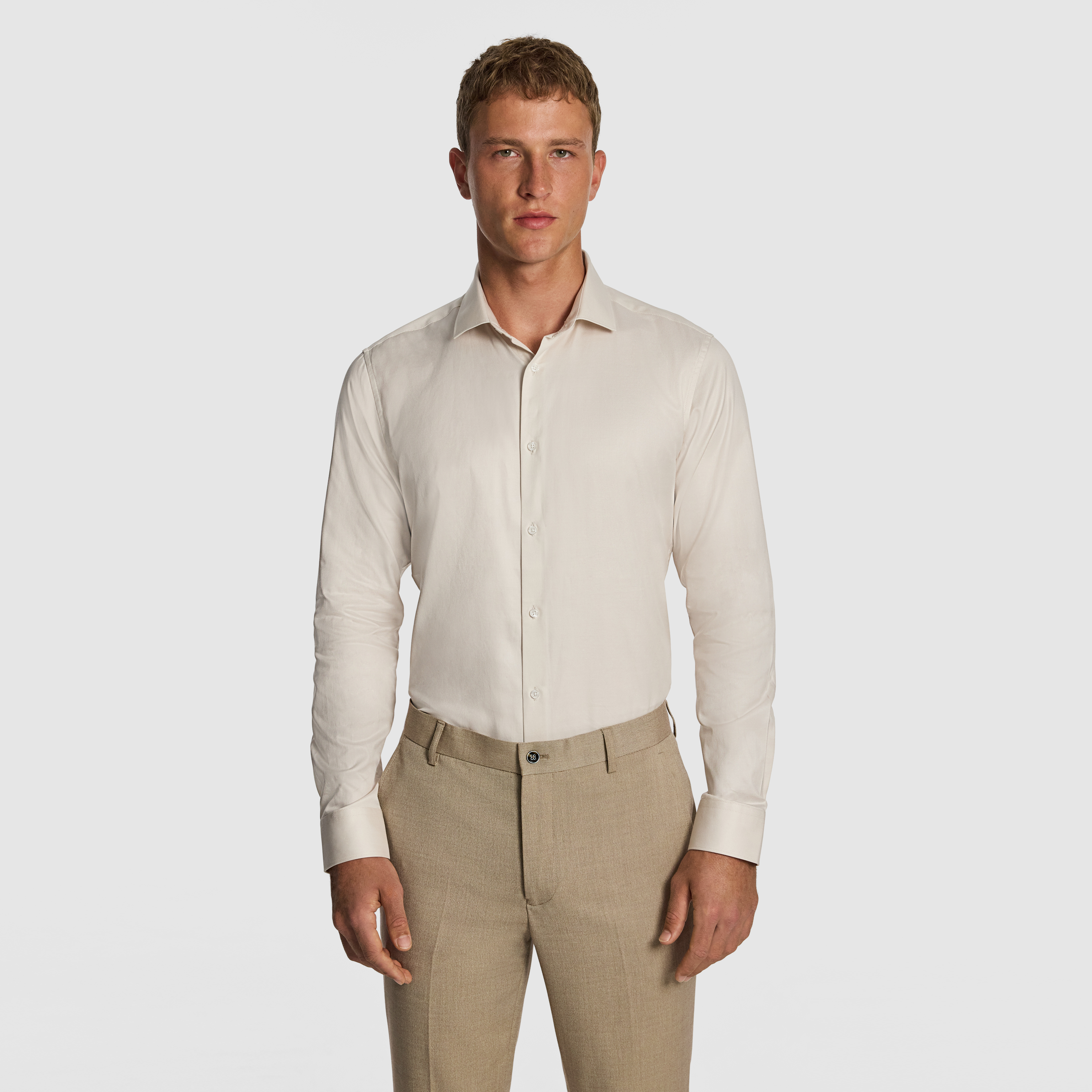 Clubman Pure Cotton Twill Slim Fit Dress Shirt