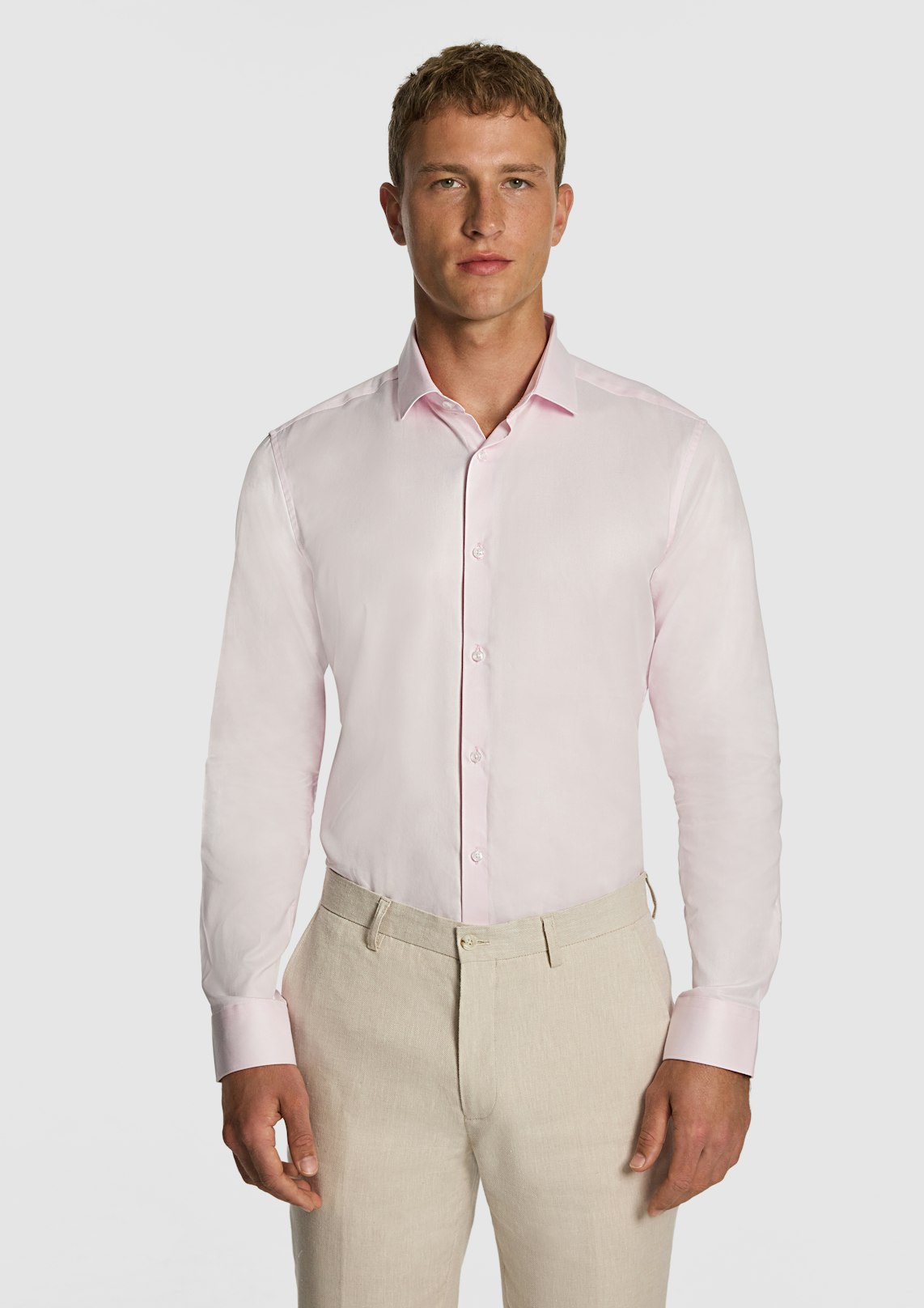 Clubman Pure Cotton Twill Slim Fit Dress Shirt