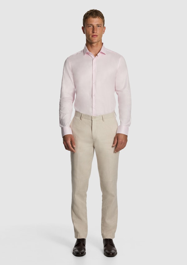 Clubman Pure Cotton Twill Slim Fit Dress Shirt