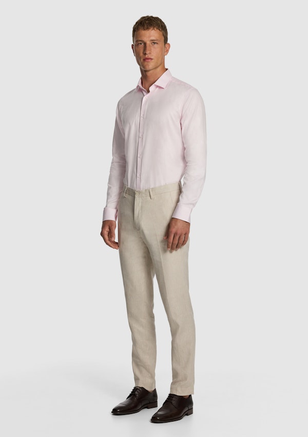 Clubman Pure Cotton Twill Slim Fit Dress Shirt