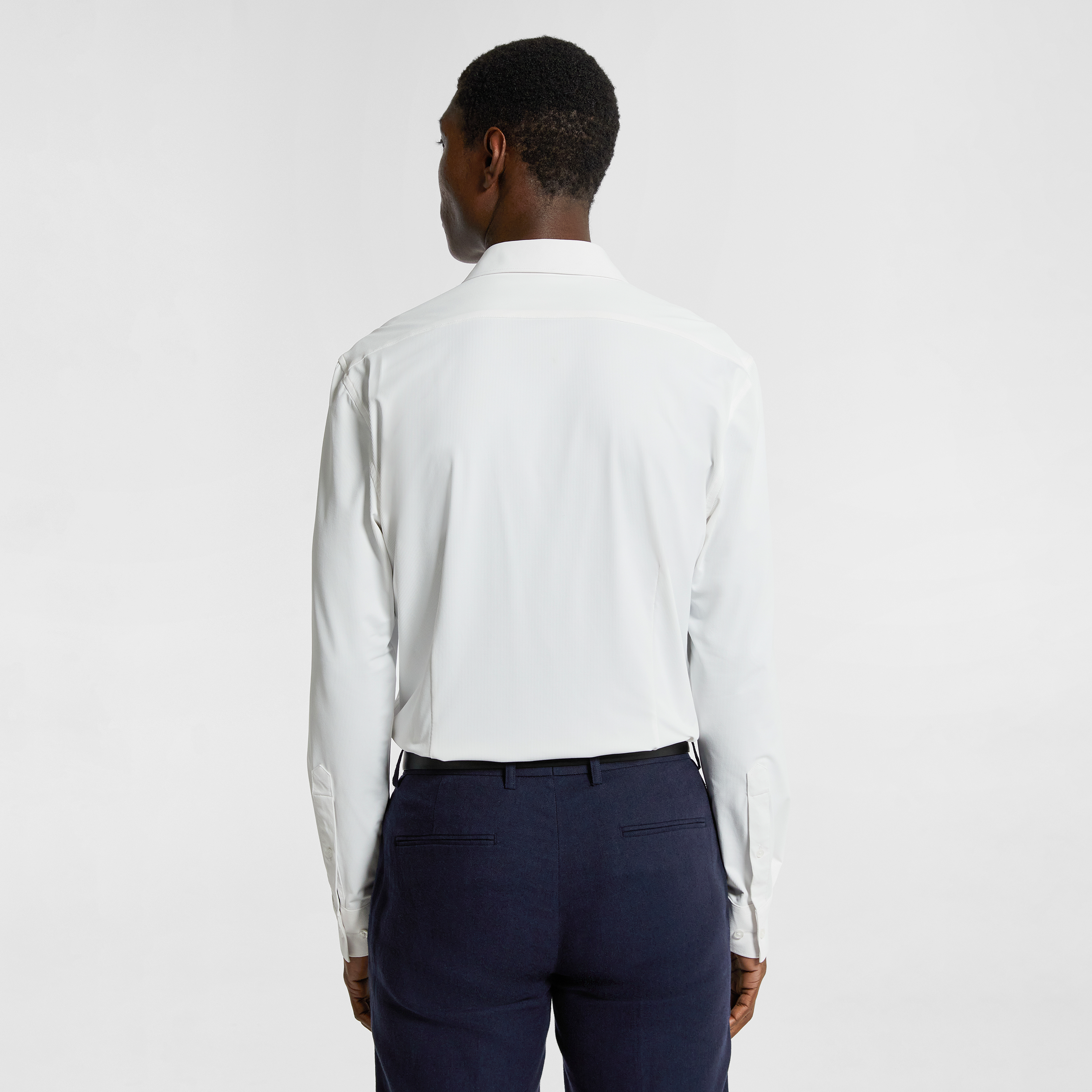 Extended Textured Super Stretch Slim Dress Shirt