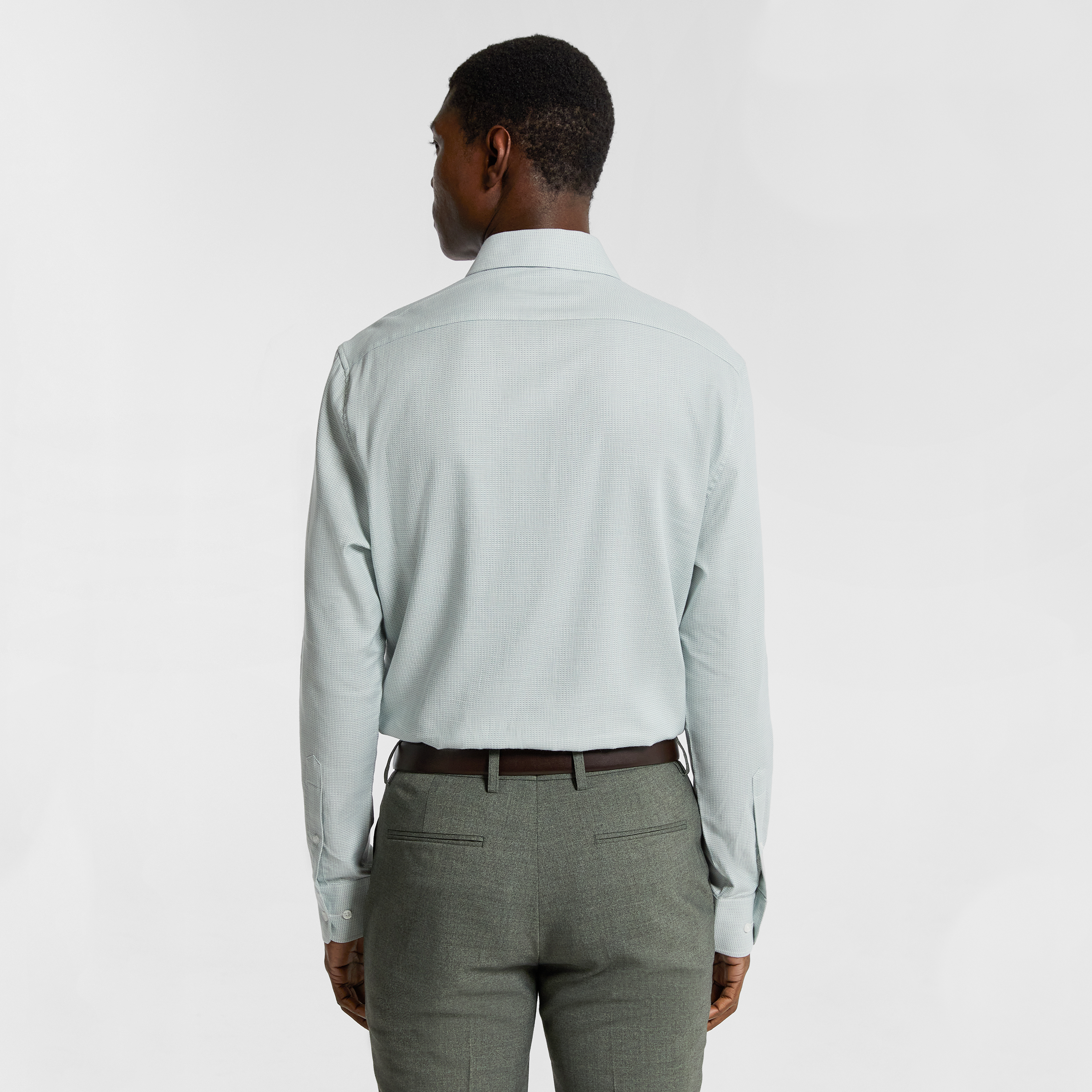 Mint Banksia Regular Fit Textured Dress Shirt