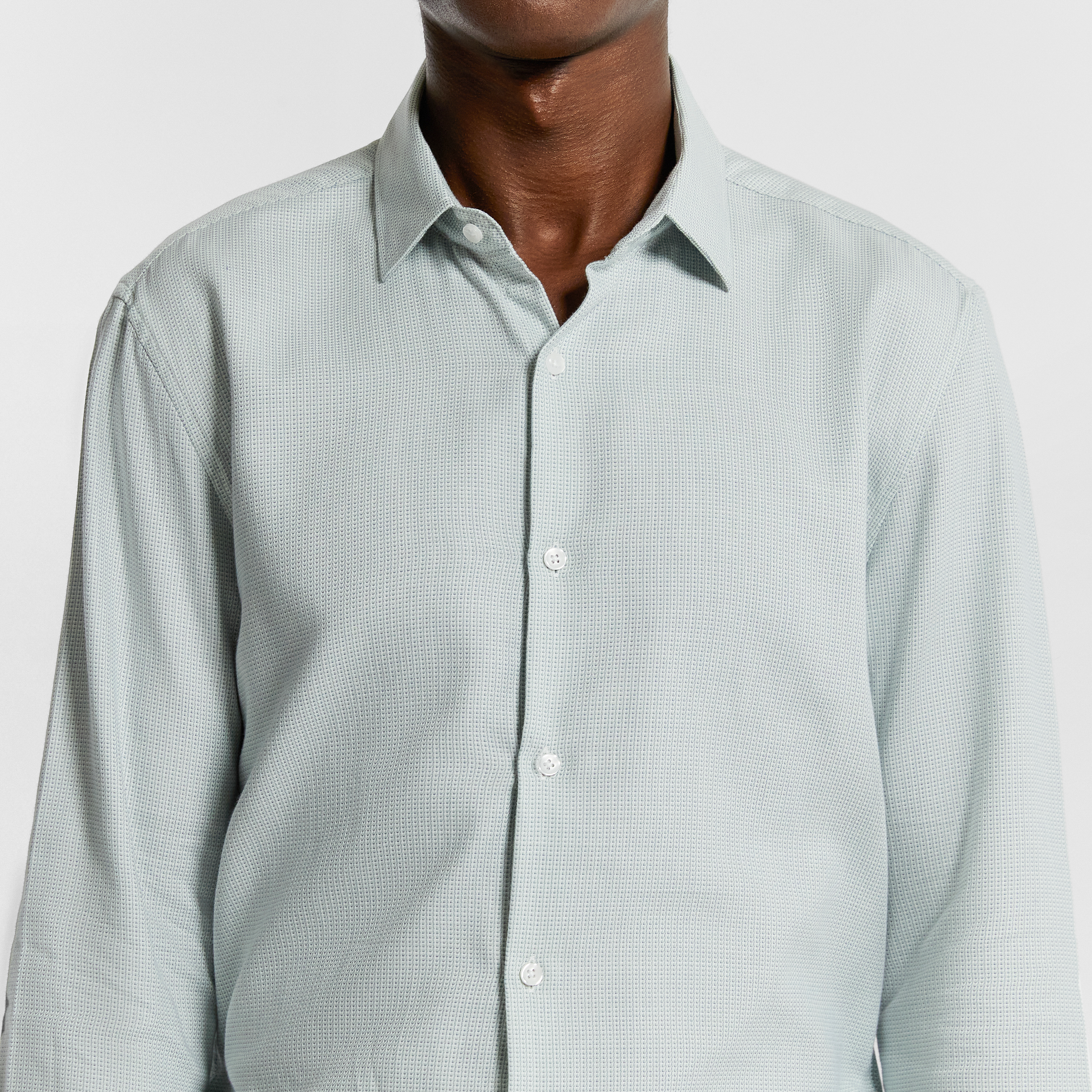 Mint Banksia Regular Fit Textured Dress Shirt