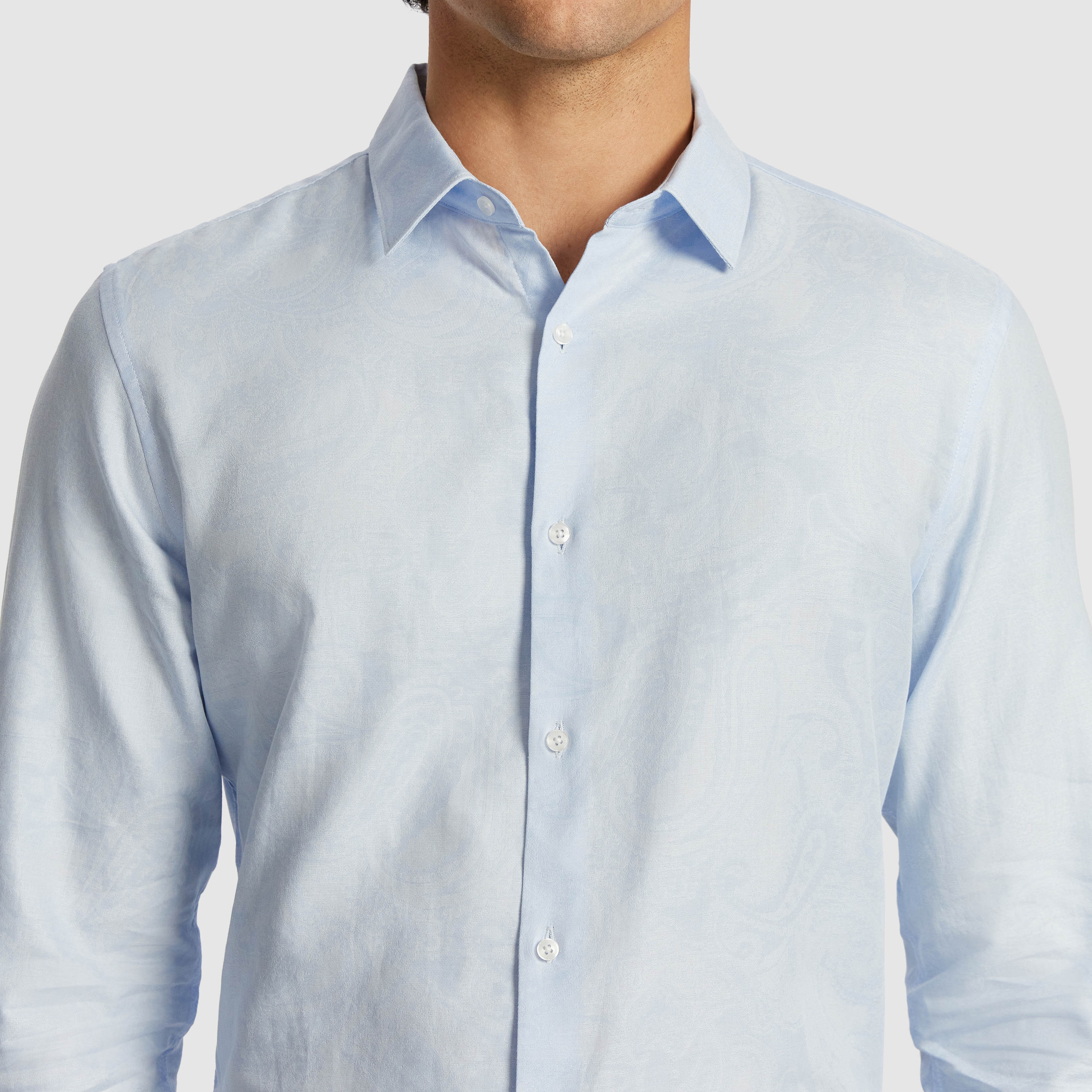 Fancy Jacquard Floral Slim Dress Shirt