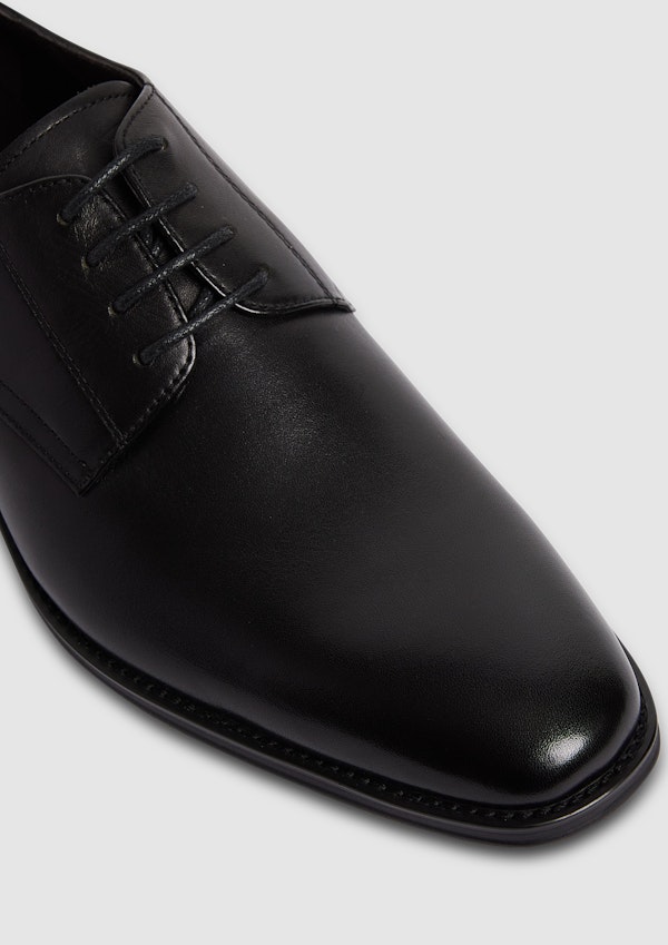 Black Marble Leather Lace Up Dress Shoe