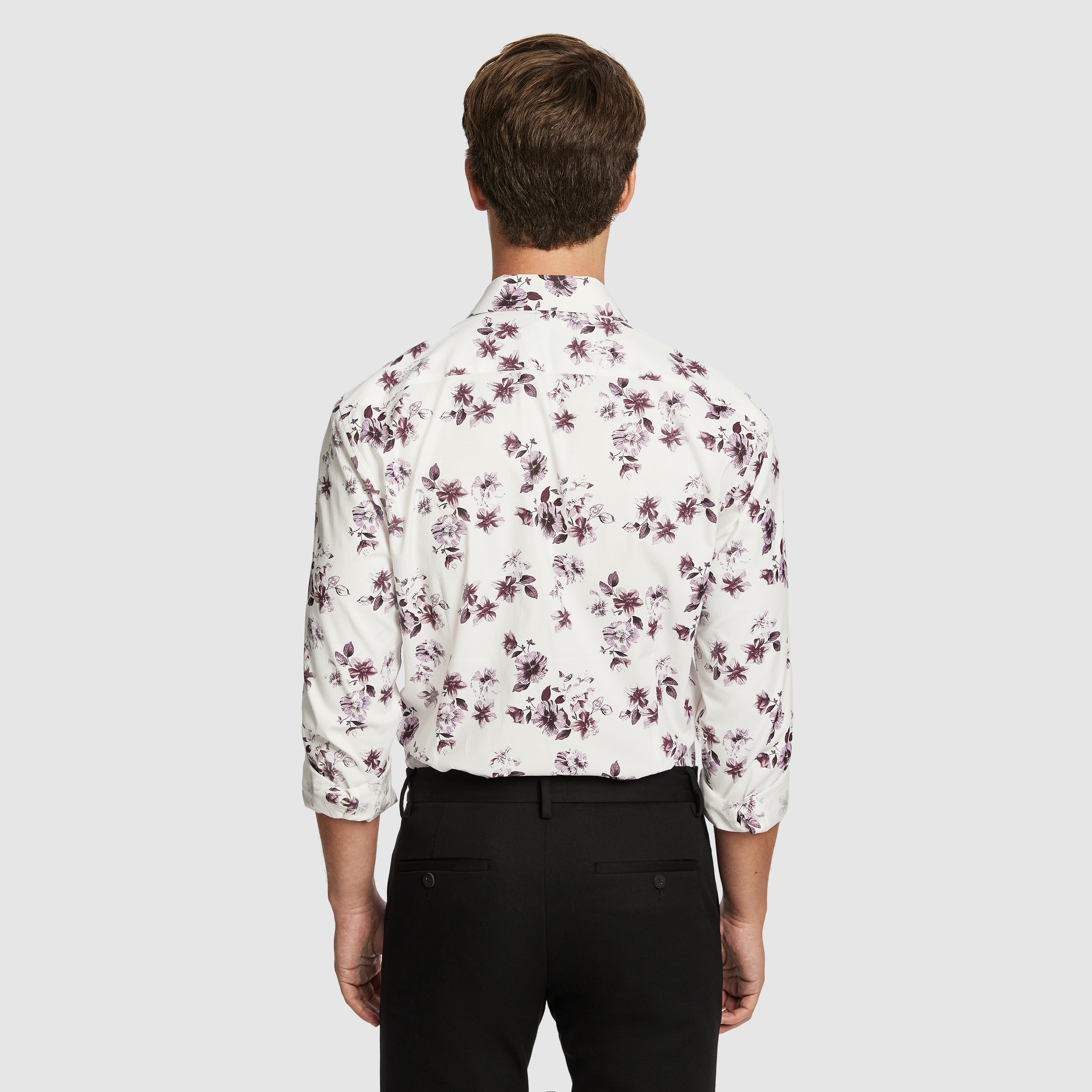 Berry Porto Slim Floral Shirt