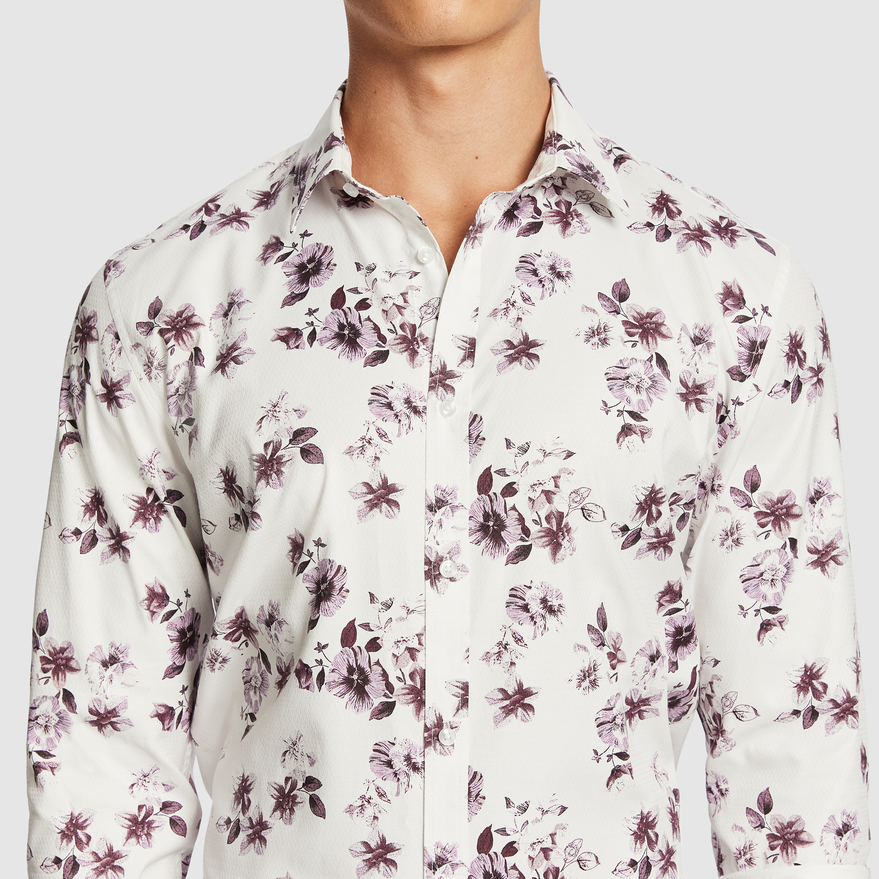 Berry Porto Slim Floral Shirt