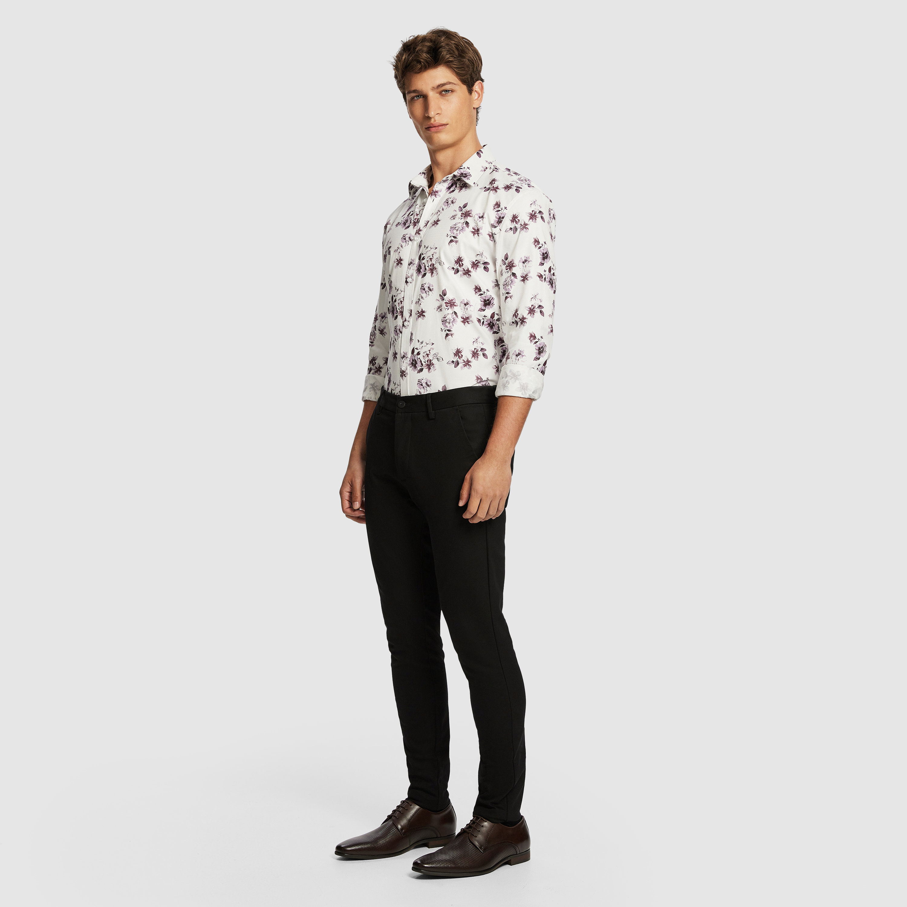 Berry Porto Slim Floral Shirt