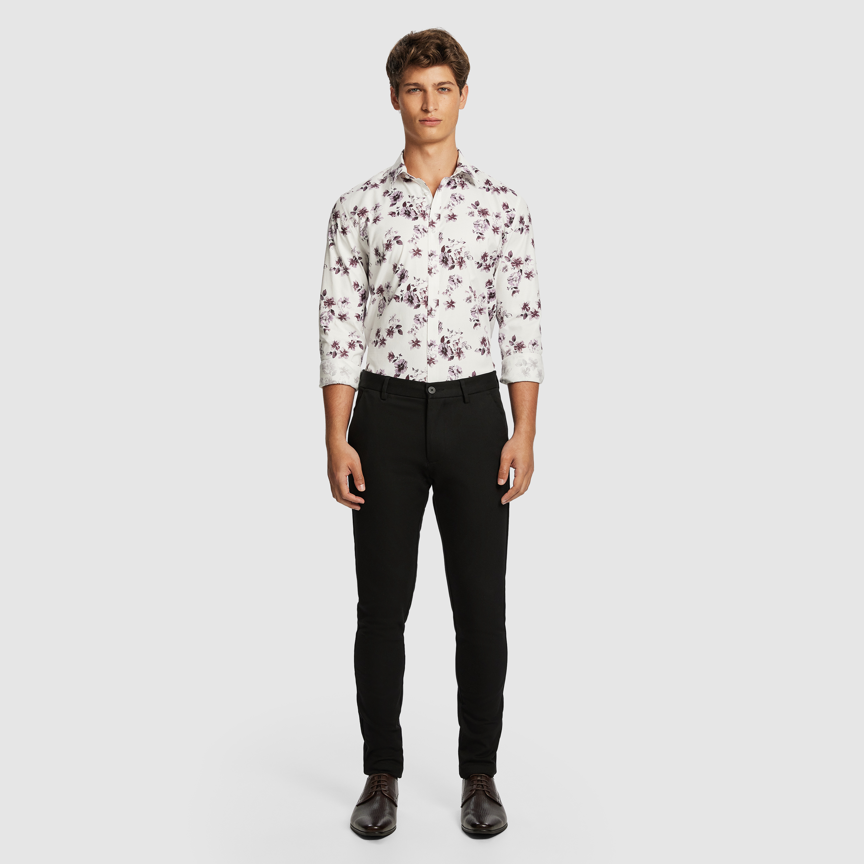 Berry Porto Slim Floral Shirt